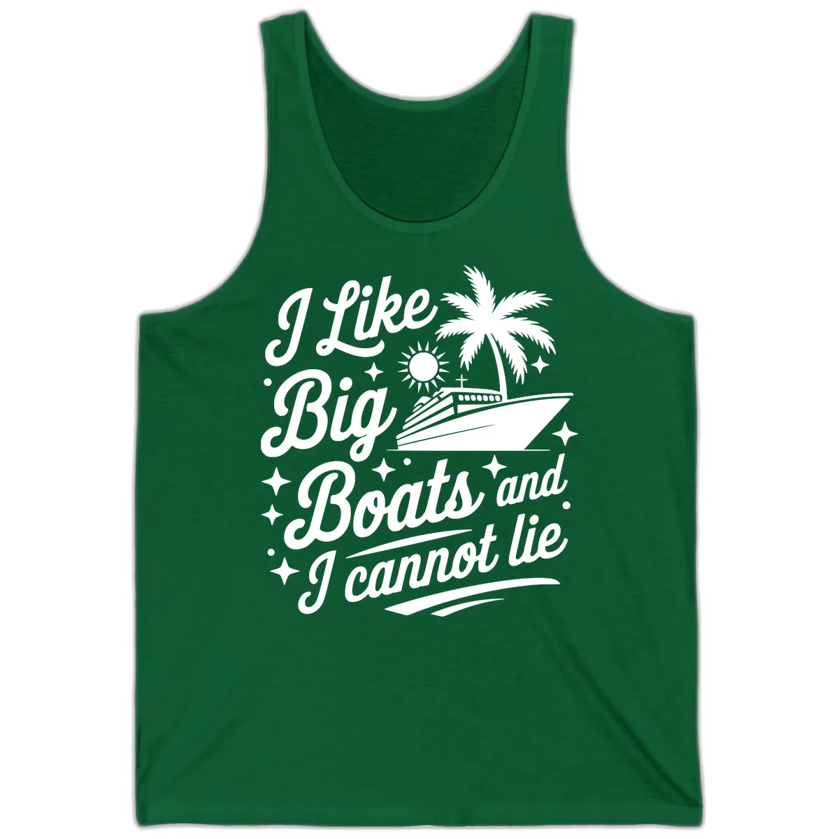 I Like Big Boats And I Cannot Lie Tank in Kelly
