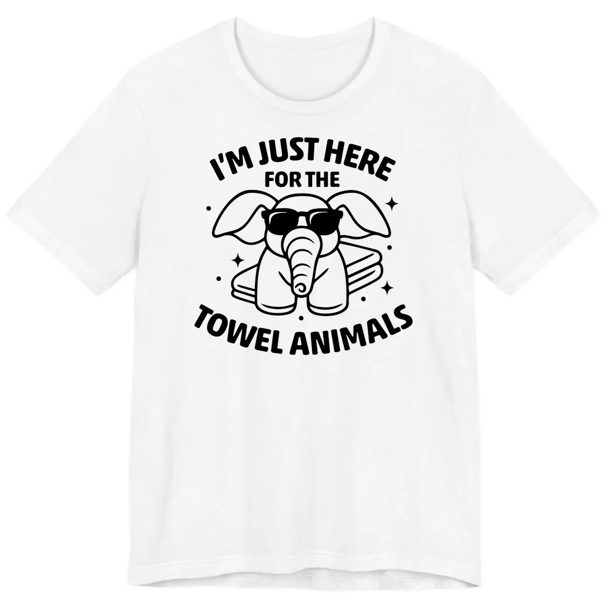 I'm Just Here For The Towel Animals Premium T-Shirt in White