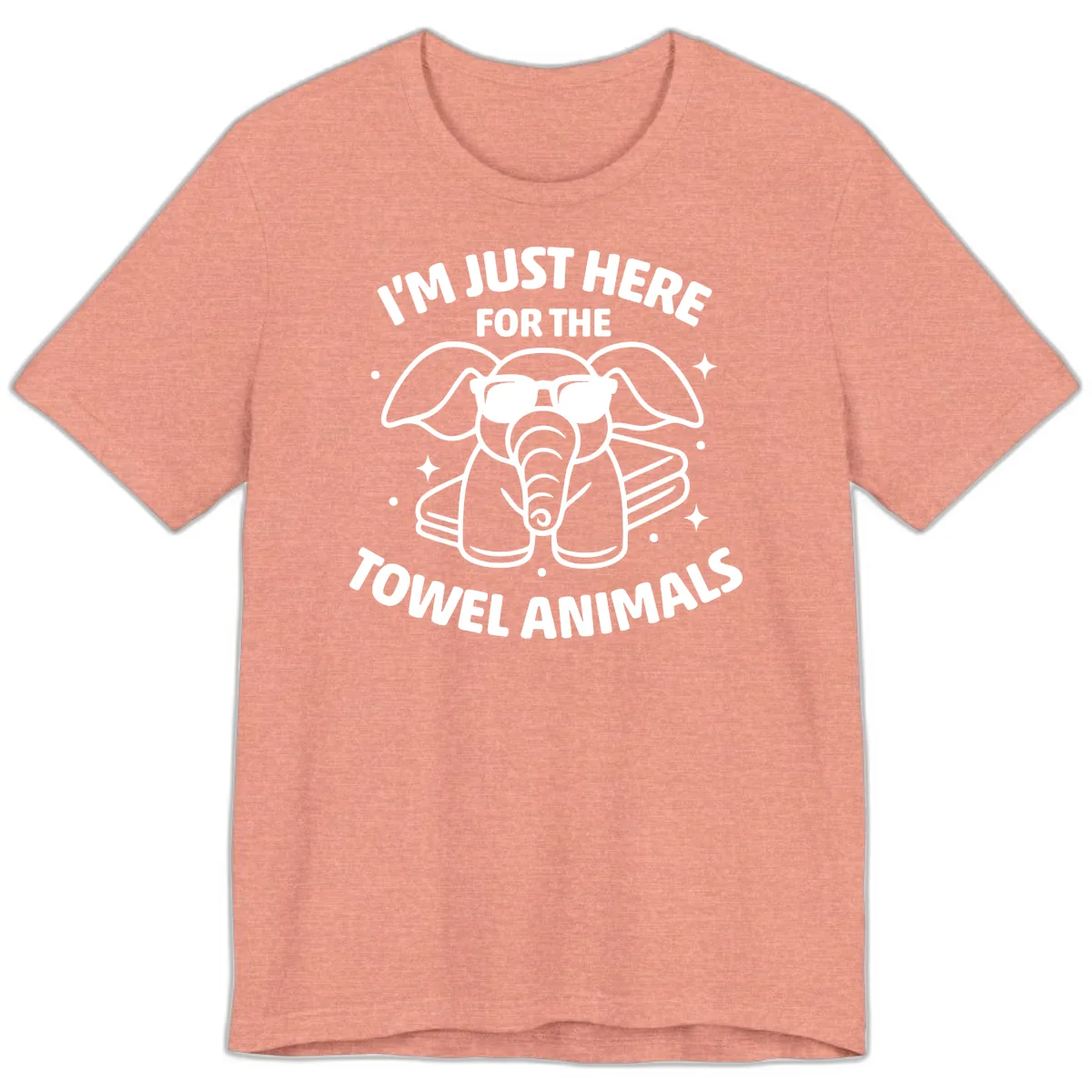 I'm Just Here For The Towel Animals Premium T-Shirt in Heather Sunset
