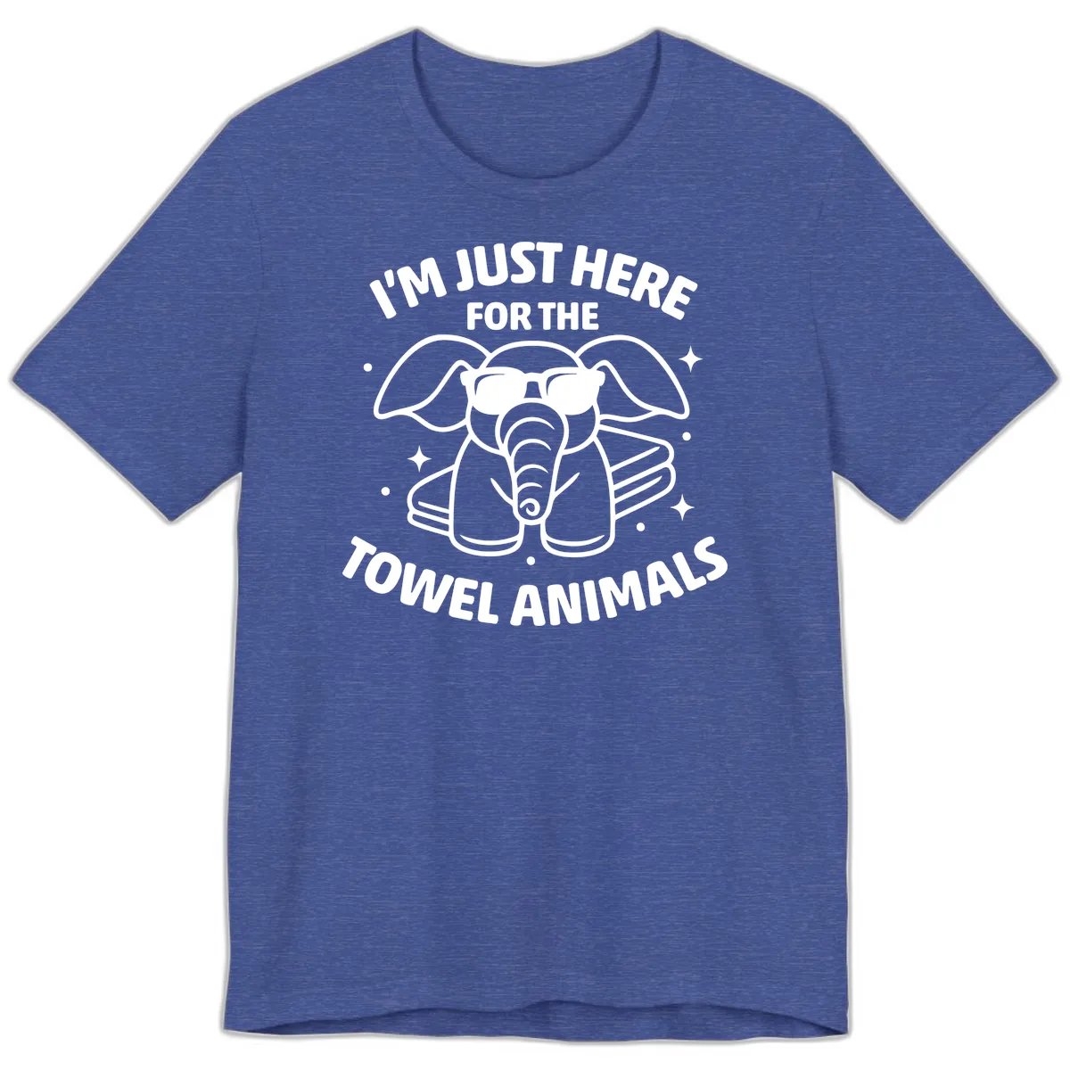 I'm Just Here For The Towel Animals Premium T-Shirt in Heather True Royal