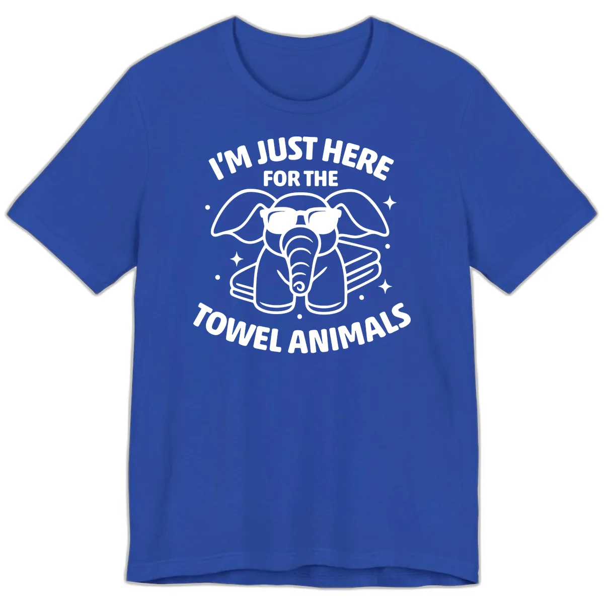I'm Just Here For The Towel Animals Premium T-Shirt in True Royal