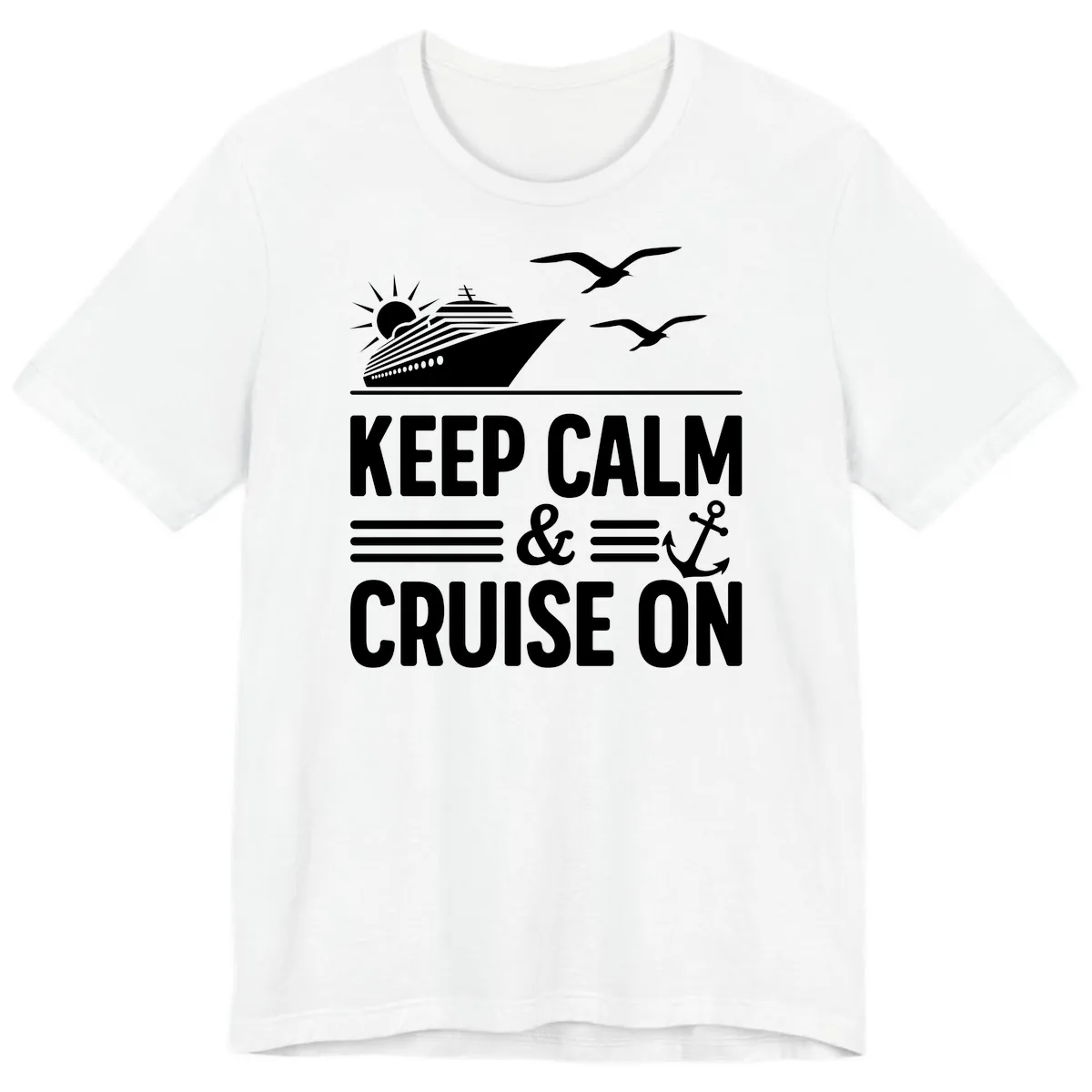 Keep Calm And Cruise On Premium T-Shirt in White