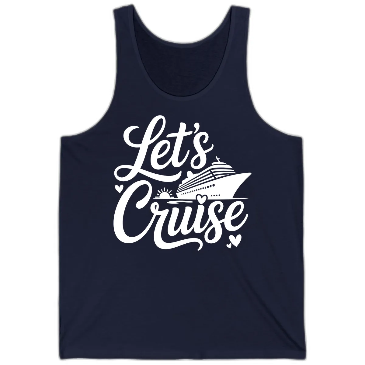 Let's Cruise Vacation Design Tank in Navy