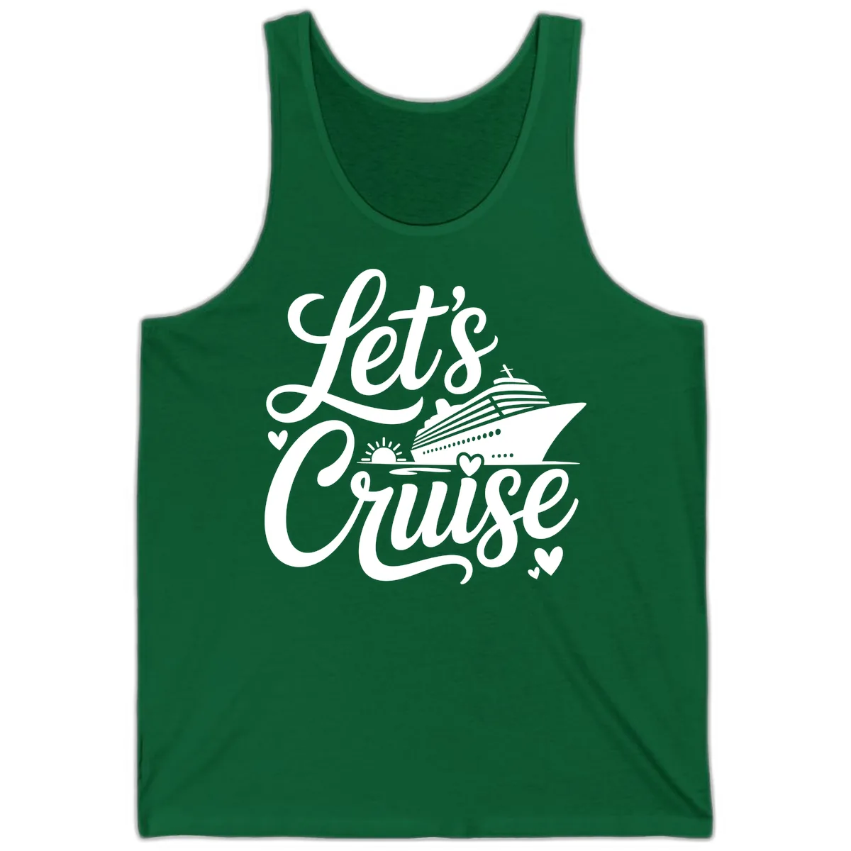 Let's Cruise Vacation Design Tank in Kelly