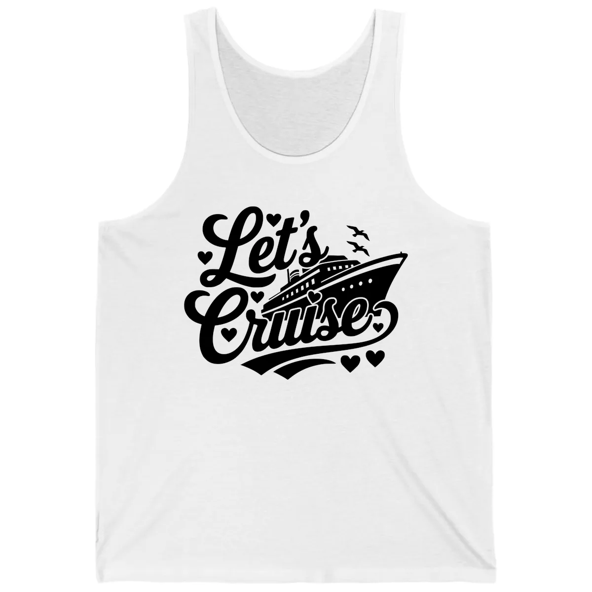Let's Cruise Ship Design Tank in White