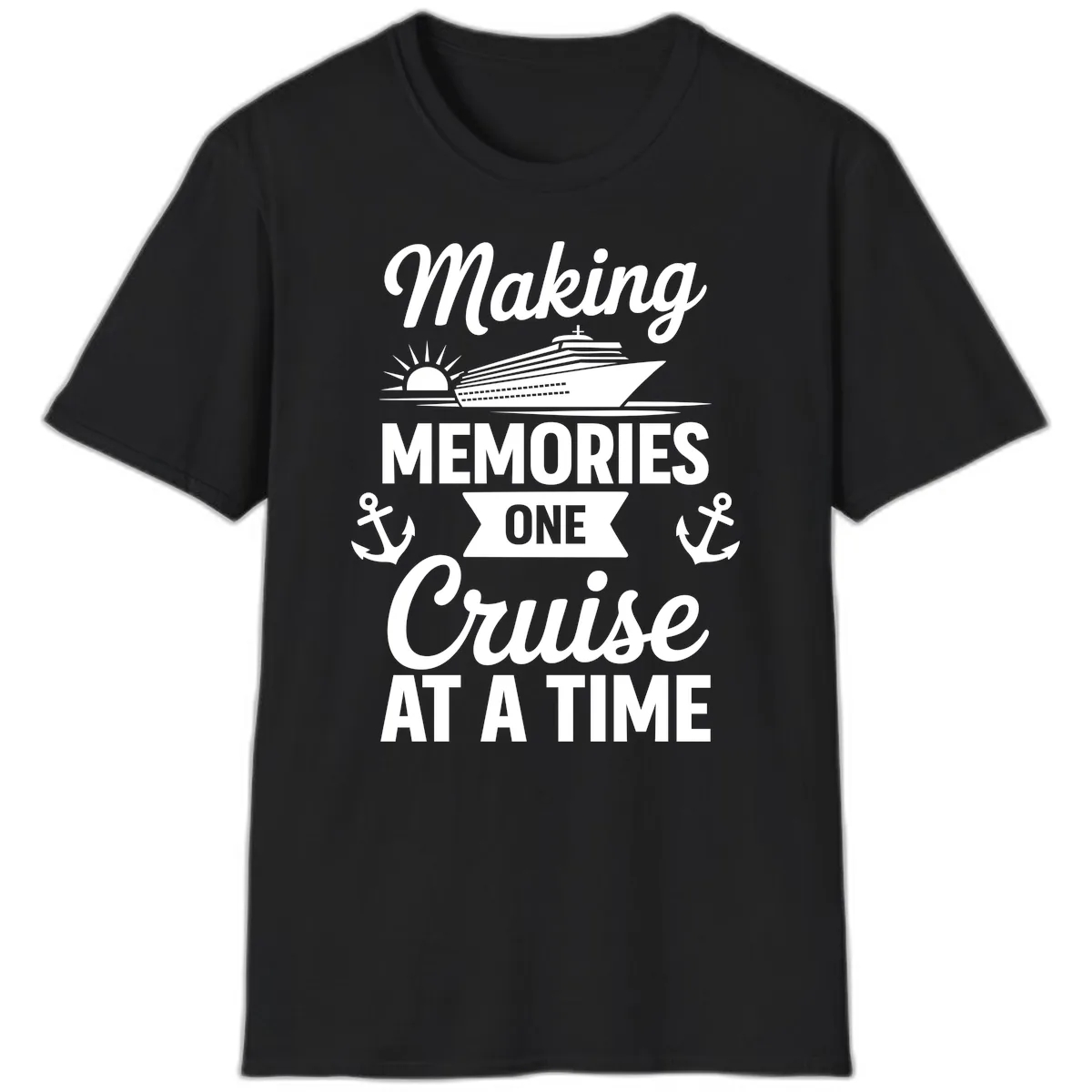 Making Memories One Cruise At A Time T-Shirt in Black