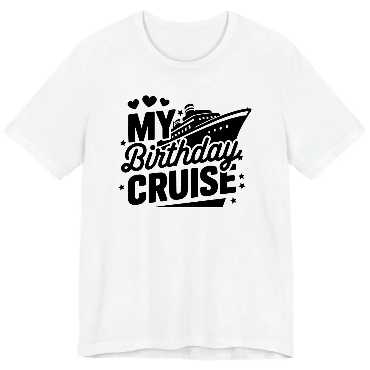 My Birthday Cruise Ship Design Premium T-Shirt in White