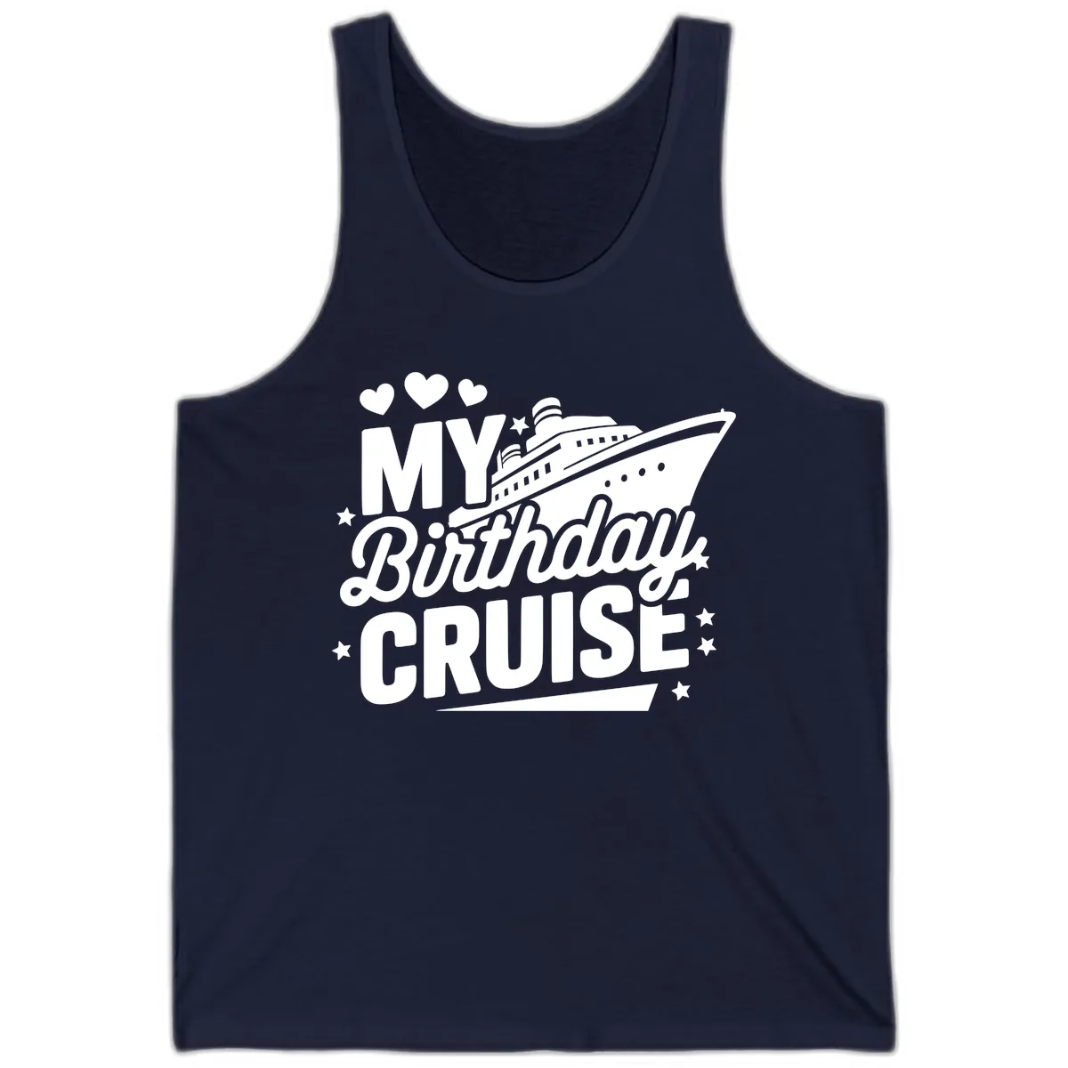 My Birthday Cruise Ship Design Tank in Navy