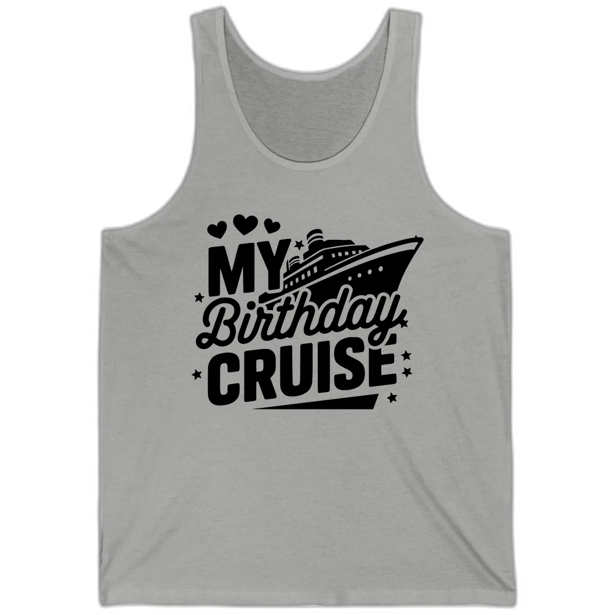 My Birthday Cruise Ship Design Tank in Athletic Heather