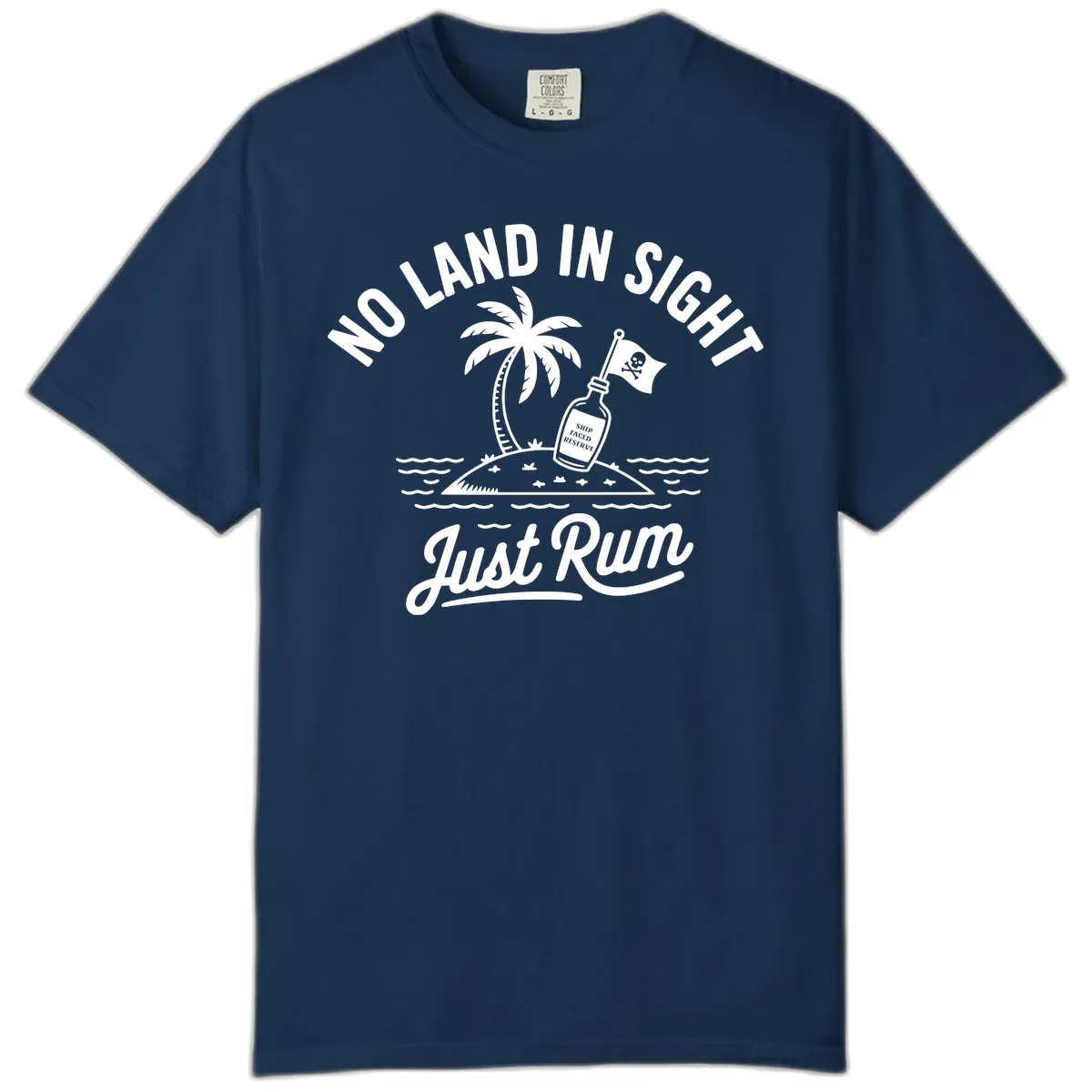 No Land In Sight Just Rum Comfort Color in Navy