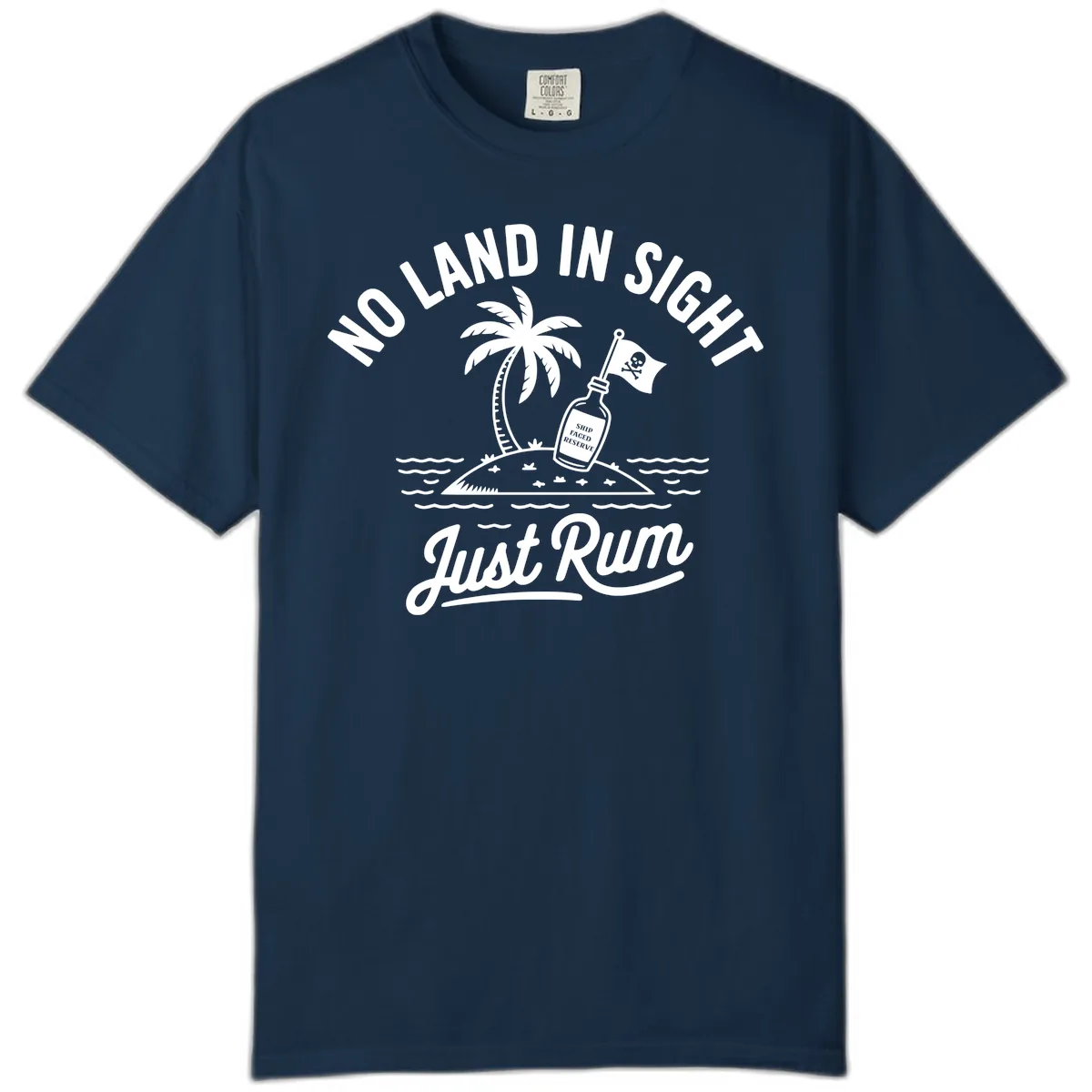 No Land In Sight Just Rum Comfort Color in True Navy