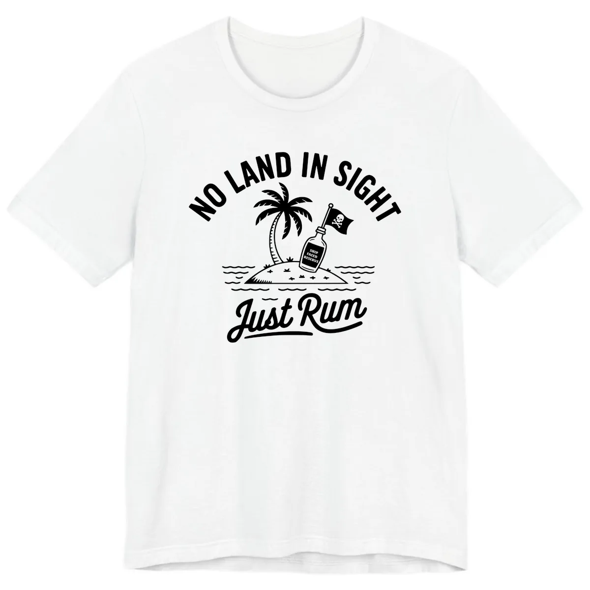 No Land In Sight Just Rum Premium T-Shirt in White