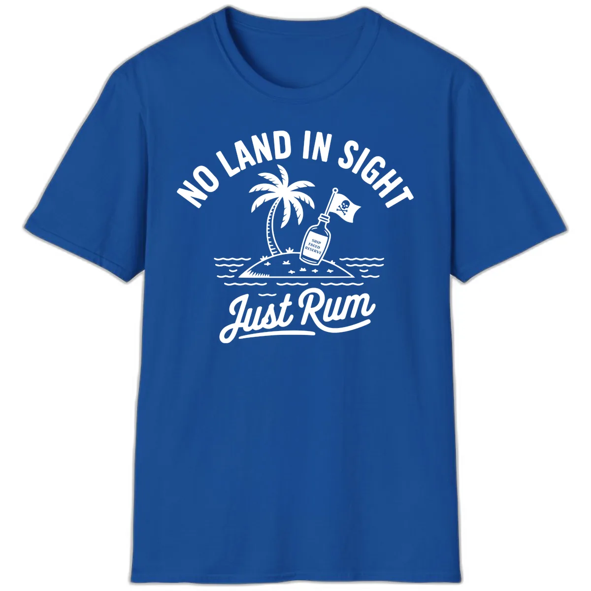 No Land In Sight Just Rum T-Shirt in Royal