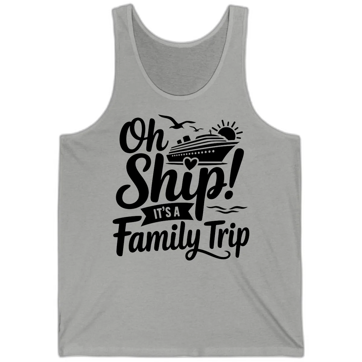 Oh Ship It's A Family Trip Tank in Athletic Heather