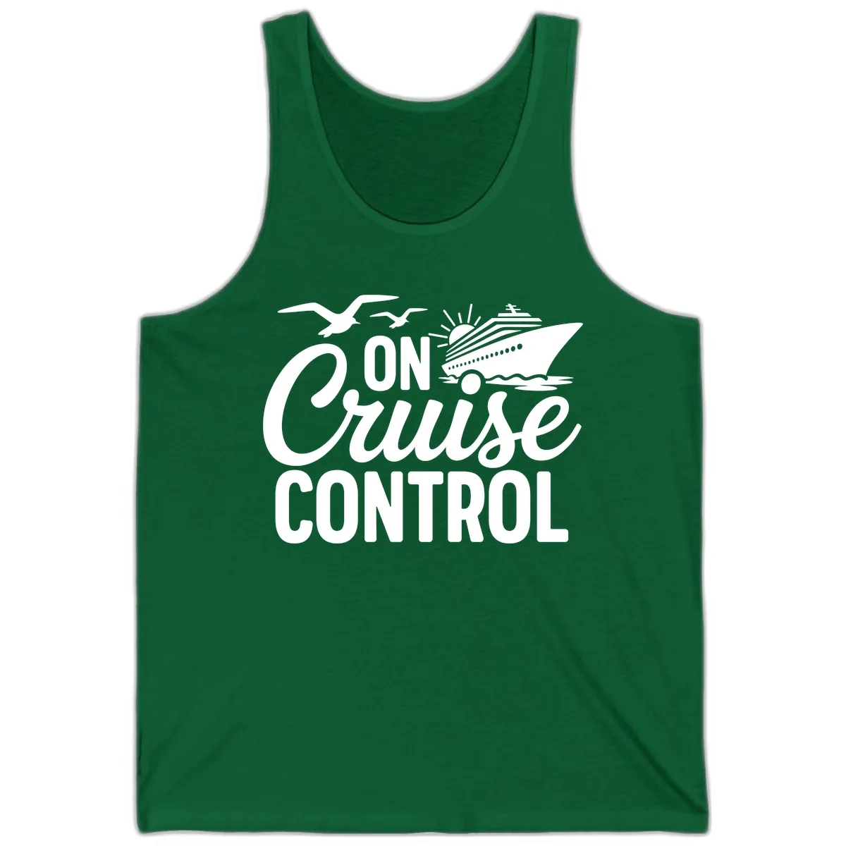 On Cruise Control Slogan Design Tank in Kelly