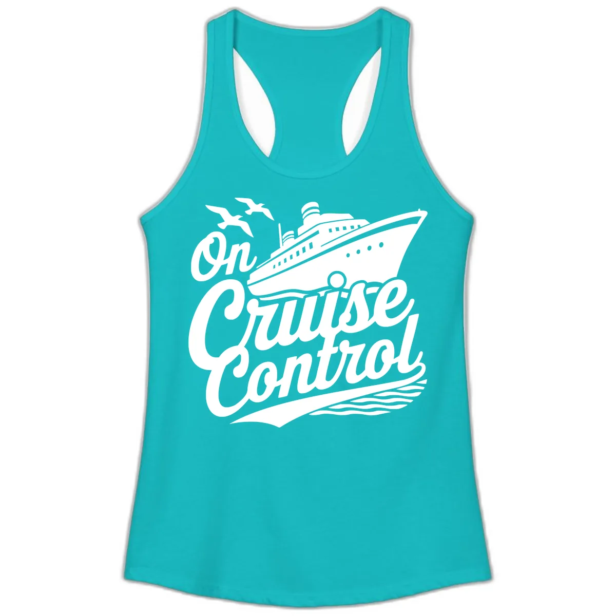 On Cruise Control Ladies Tank in Tahiti Blue