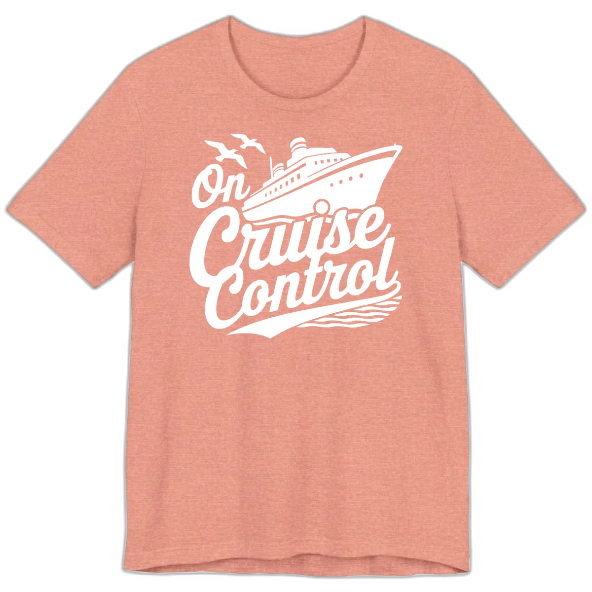 On Cruise Control Premium T-Shirt in Heather Sunset