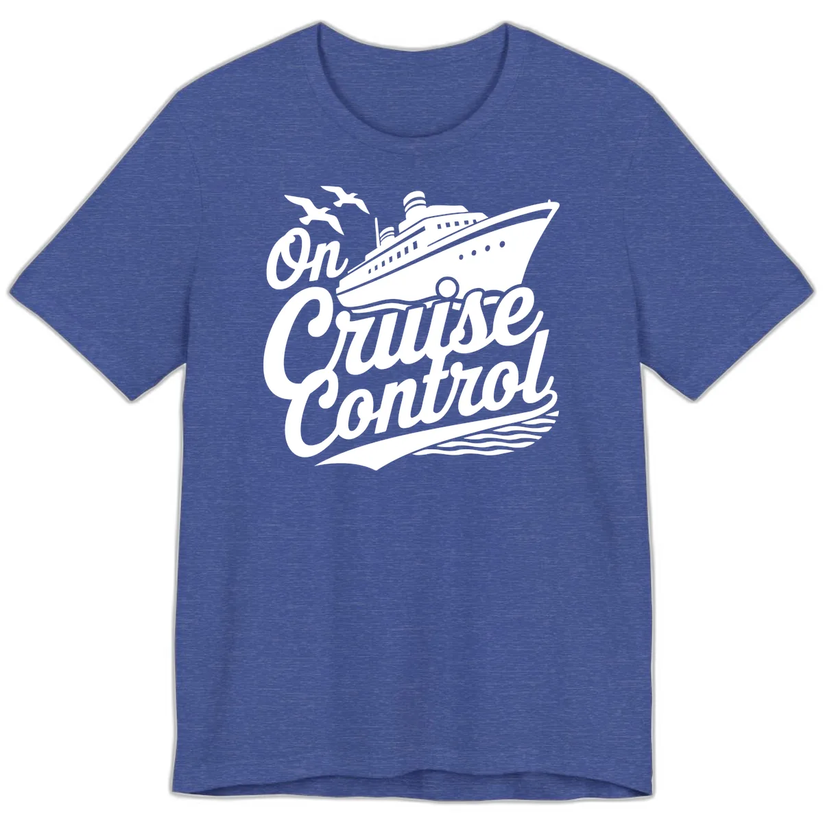 On Cruise Control Premium T-Shirt in Heather True Royal