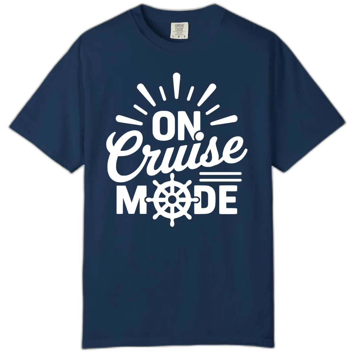 On Cruise Mode Ship Wheel Design Comfort Color in Navy