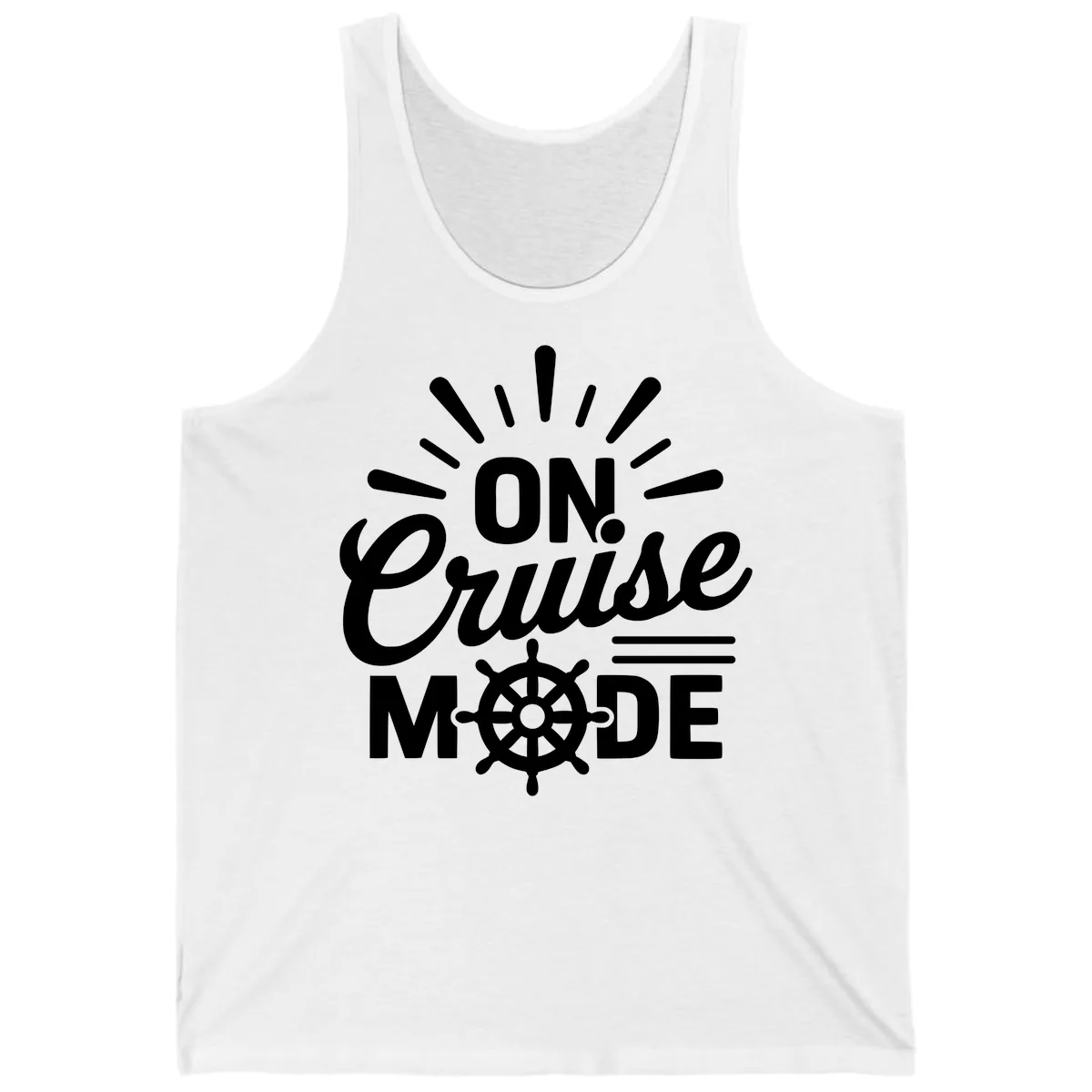 On Cruise Mode Ship Wheel Design Tank in White