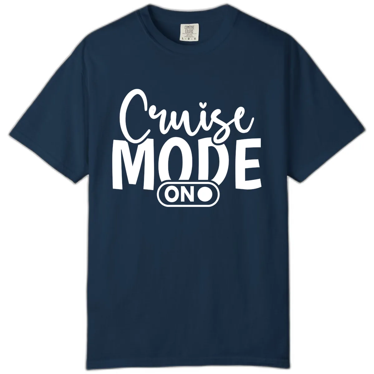 Cruise Mode On Typography Comfort Color in True Navy