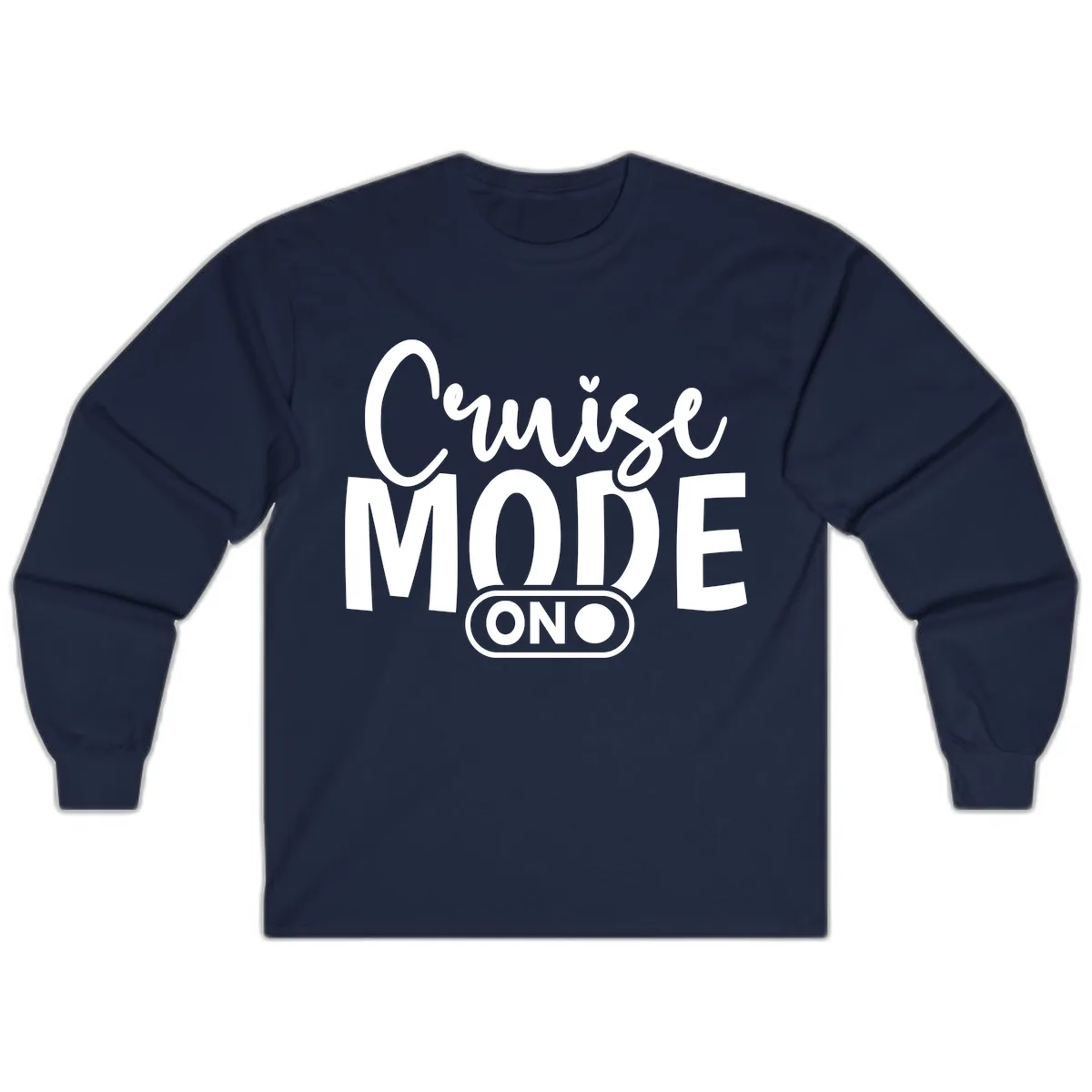 Cruise Mode On Typography Long Sleeve in Navy