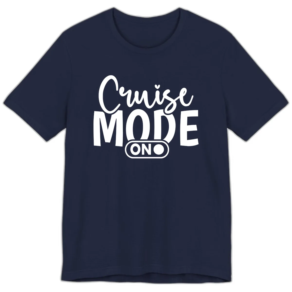 Cruise Mode On Typography Premium T-Shirt in Navy