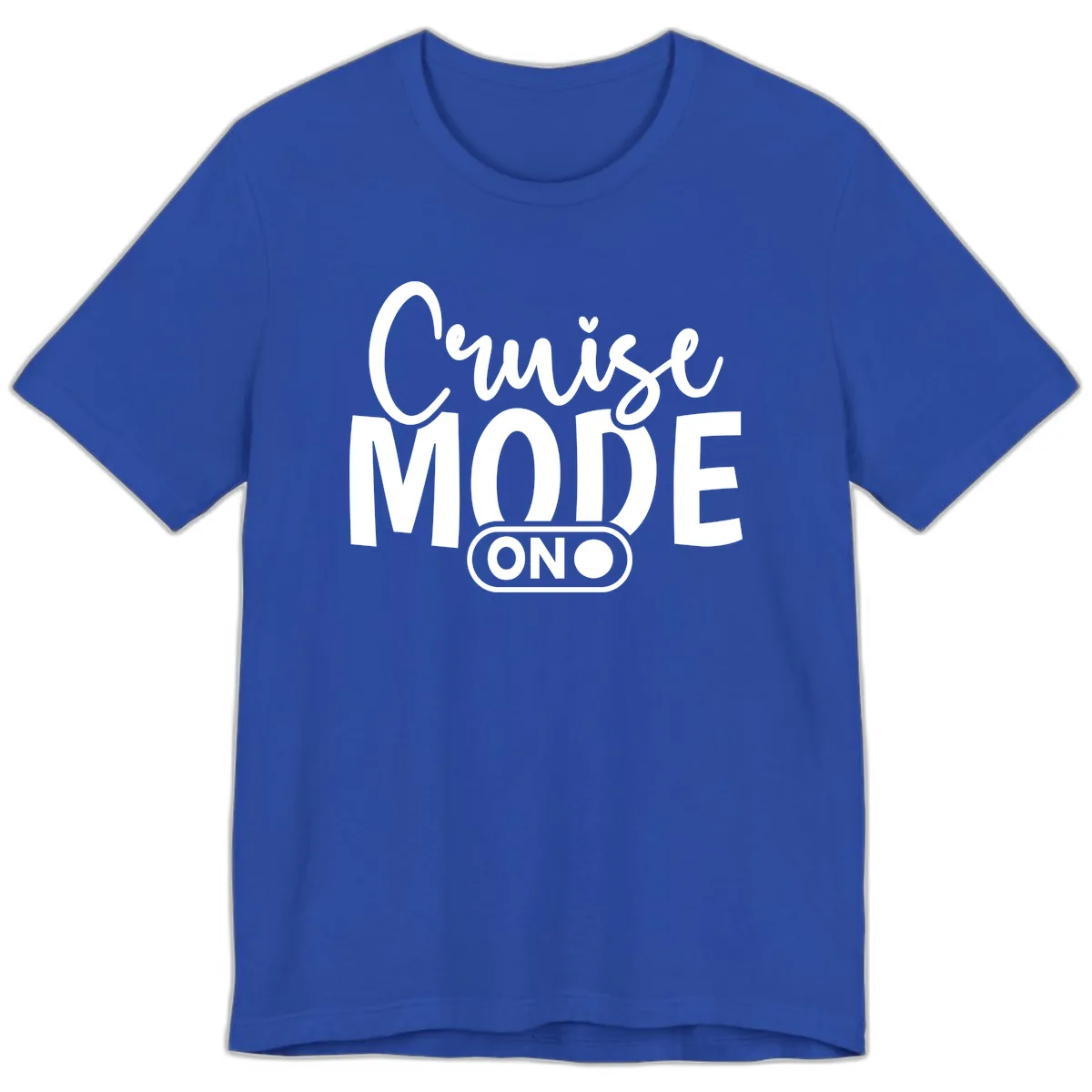 Cruise Mode On Typography Premium T-Shirt in True Royal