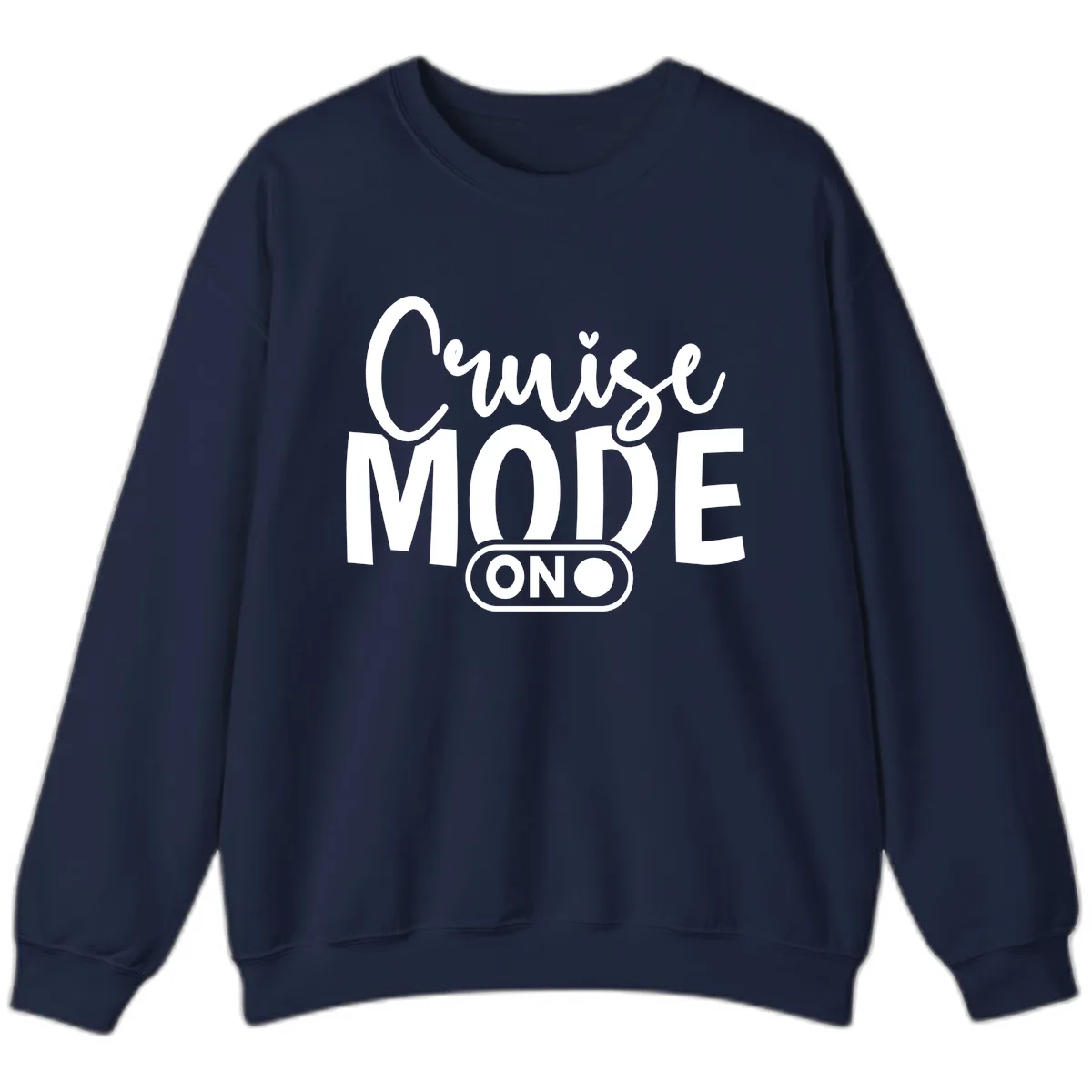 Cruise Mode On Typography Sweatshirt in Navy