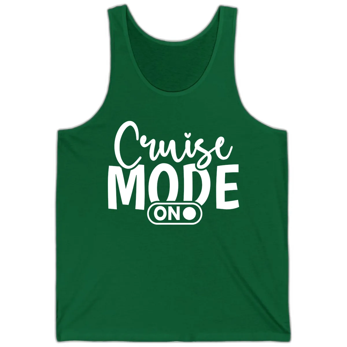 Cruise Mode On Typography Tank in Kelly