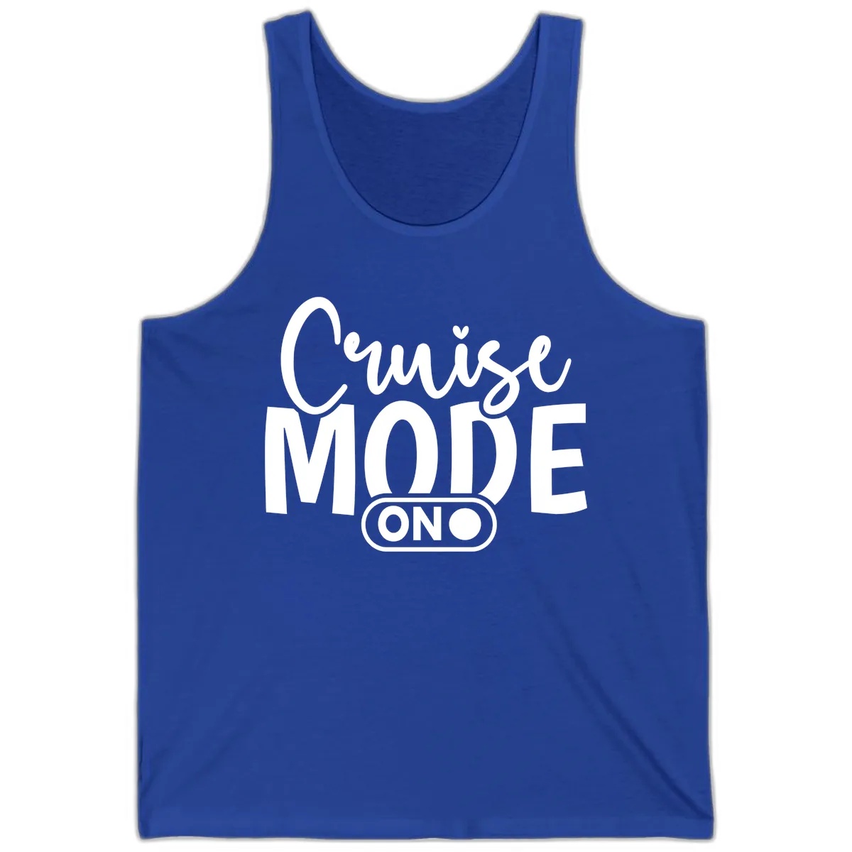 Cruise Mode On Typography Tank in True Royal