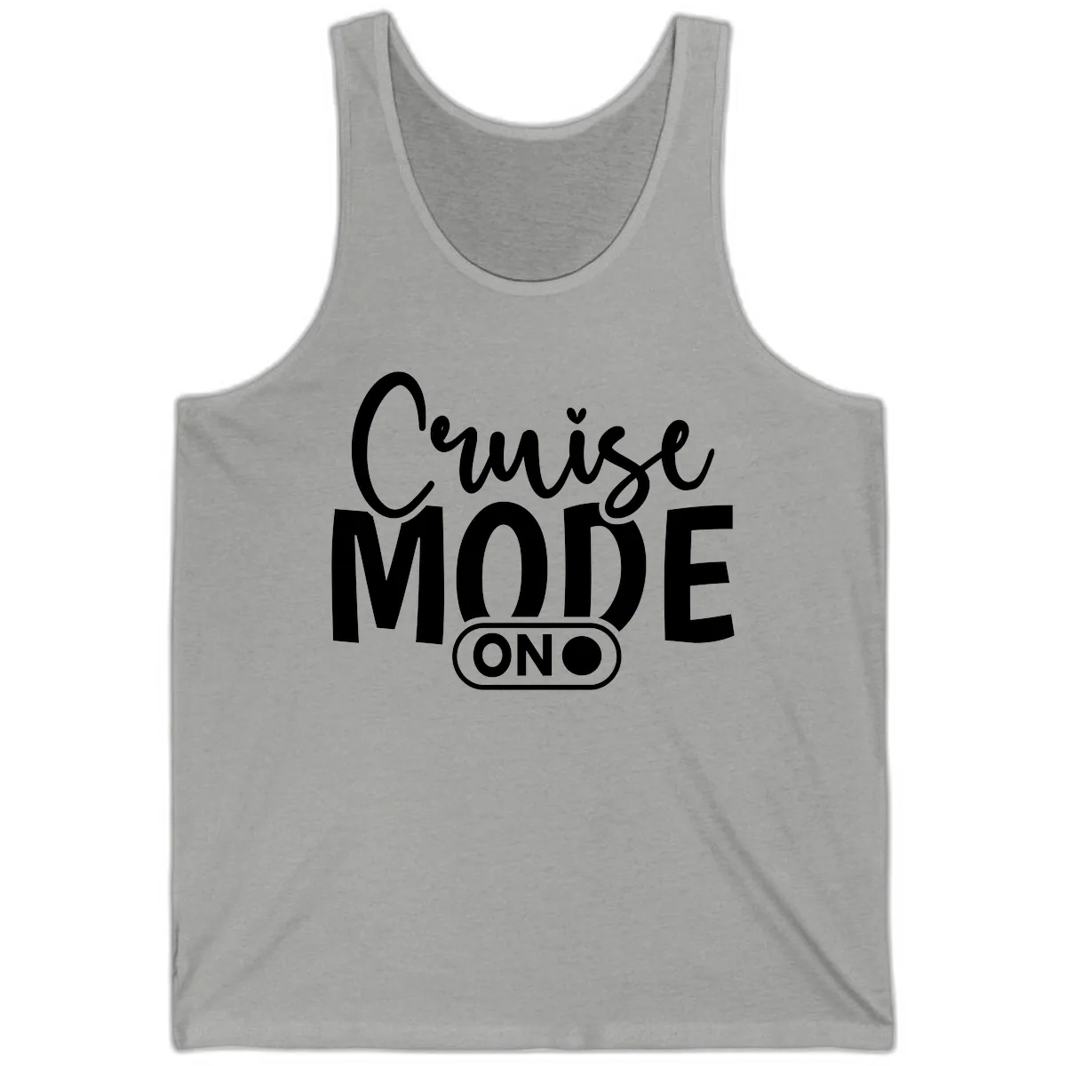 Cruise Mode On Typography Tank in Athletic Heather