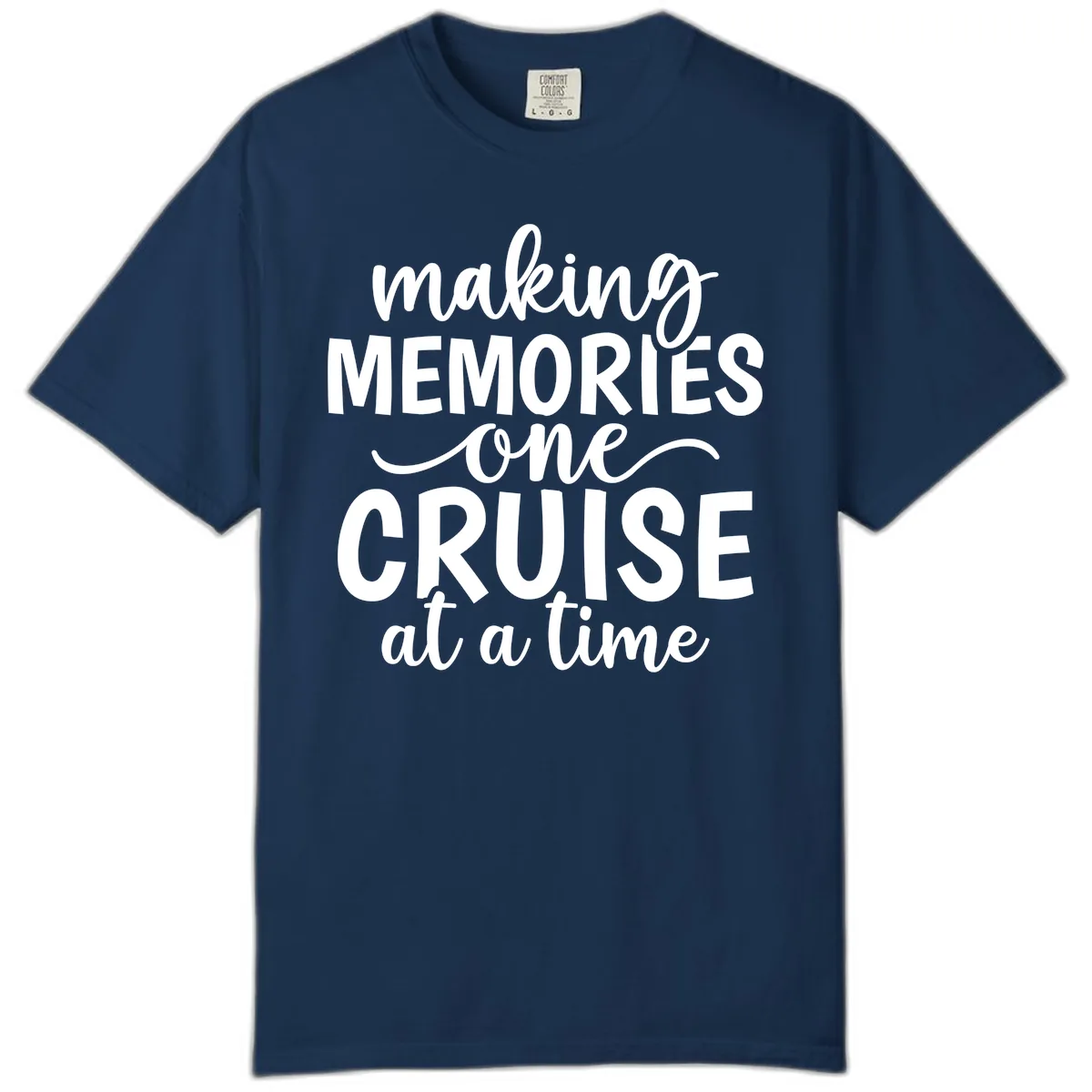 Making Memories One Cruise at a Time Comfort Color in Navy