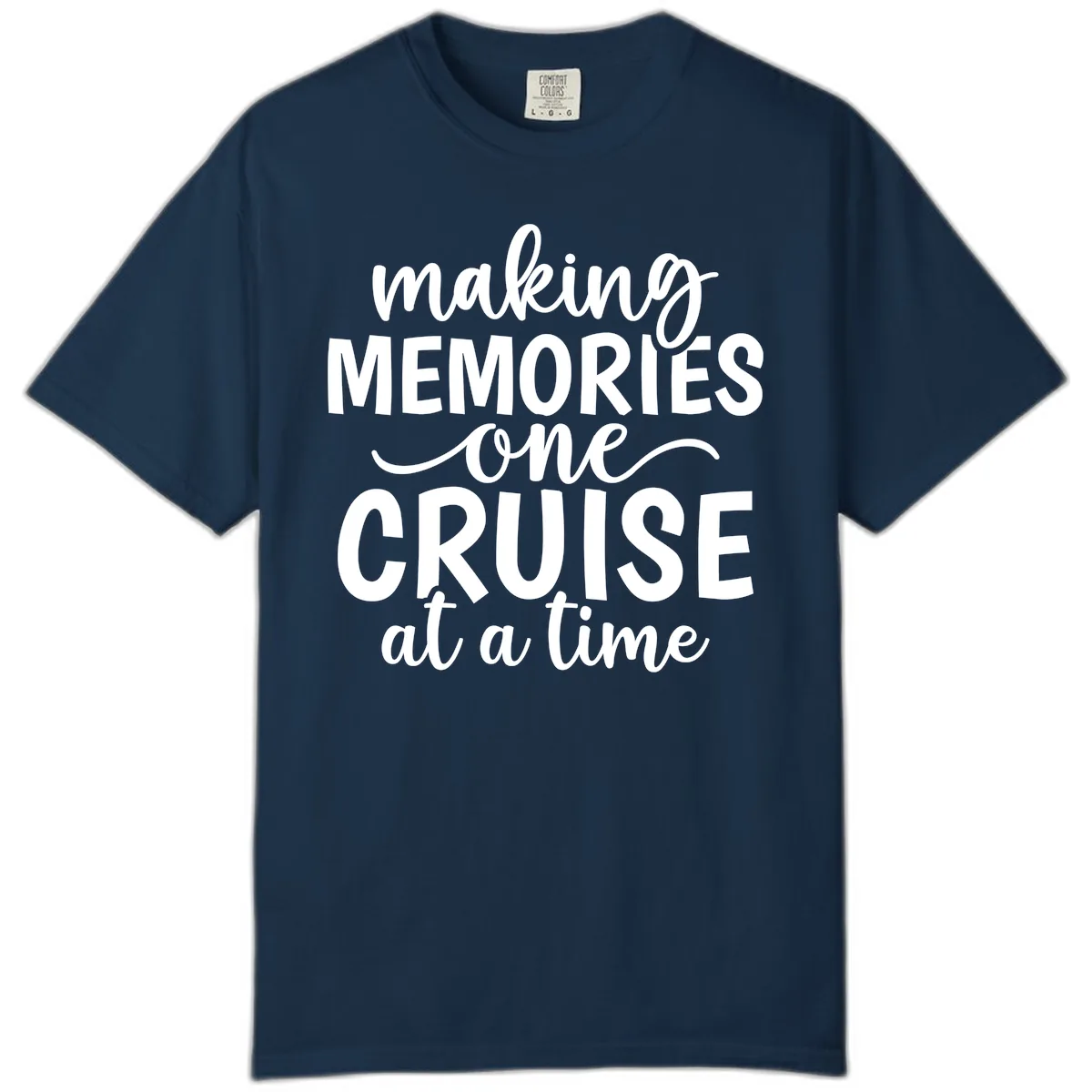 Making Memories One Cruise at a Time Comfort Color in True Navy