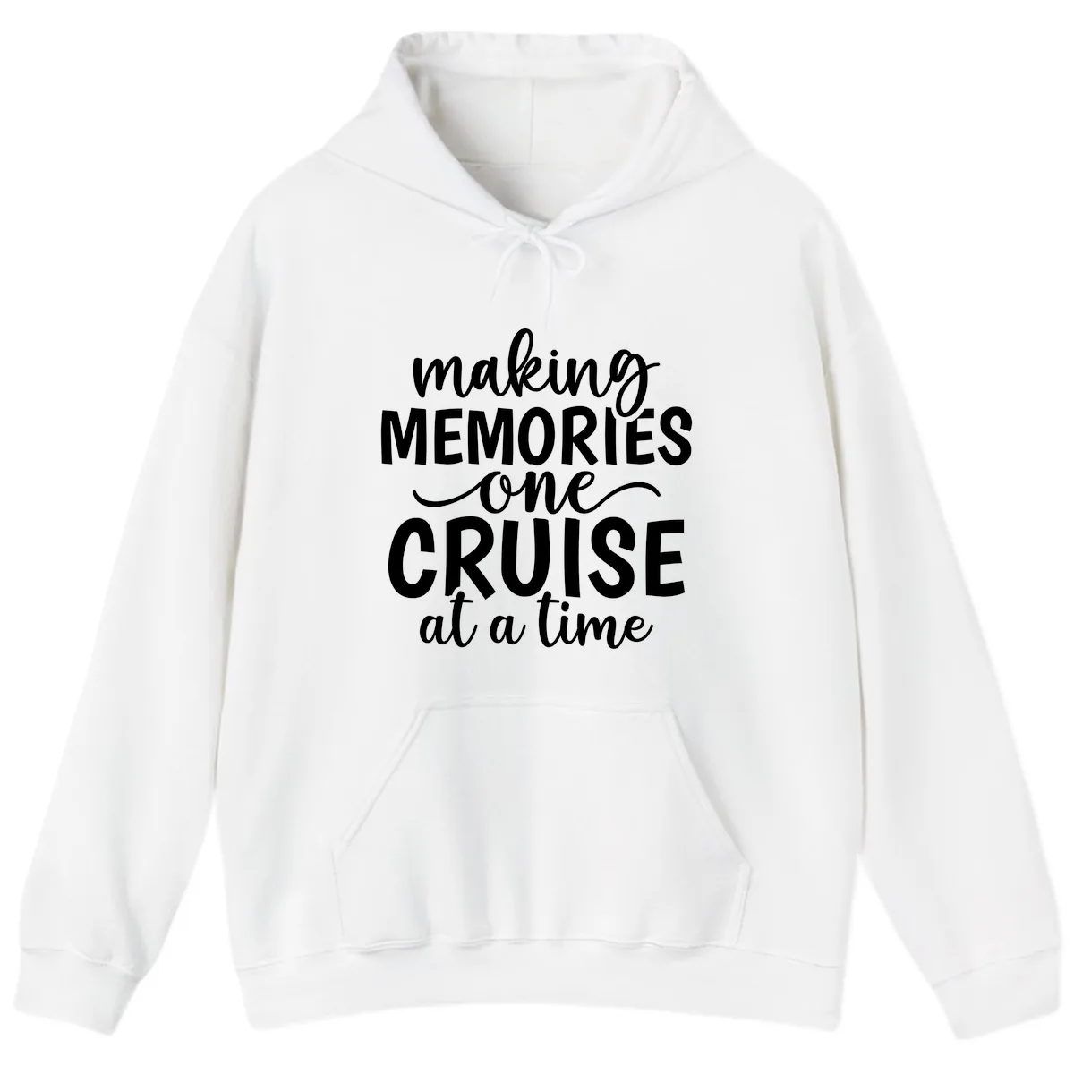 Making Memories One Cruise at a Time Hoodie in White