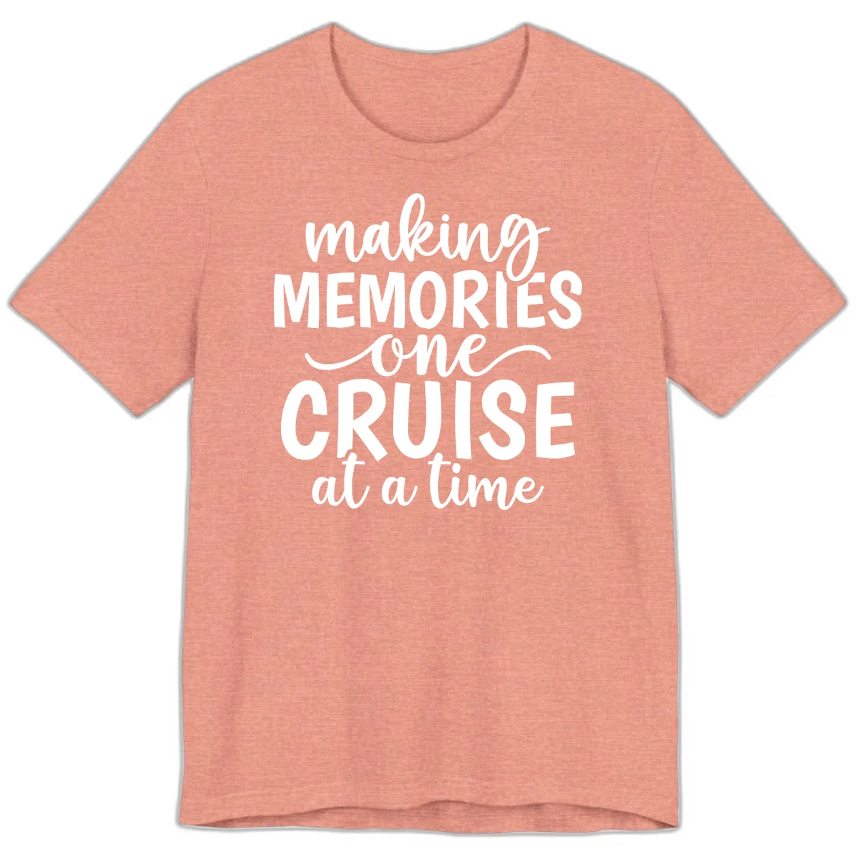 Making Memories One Cruise at a Time Premium T-Shirt in Heather Sunset