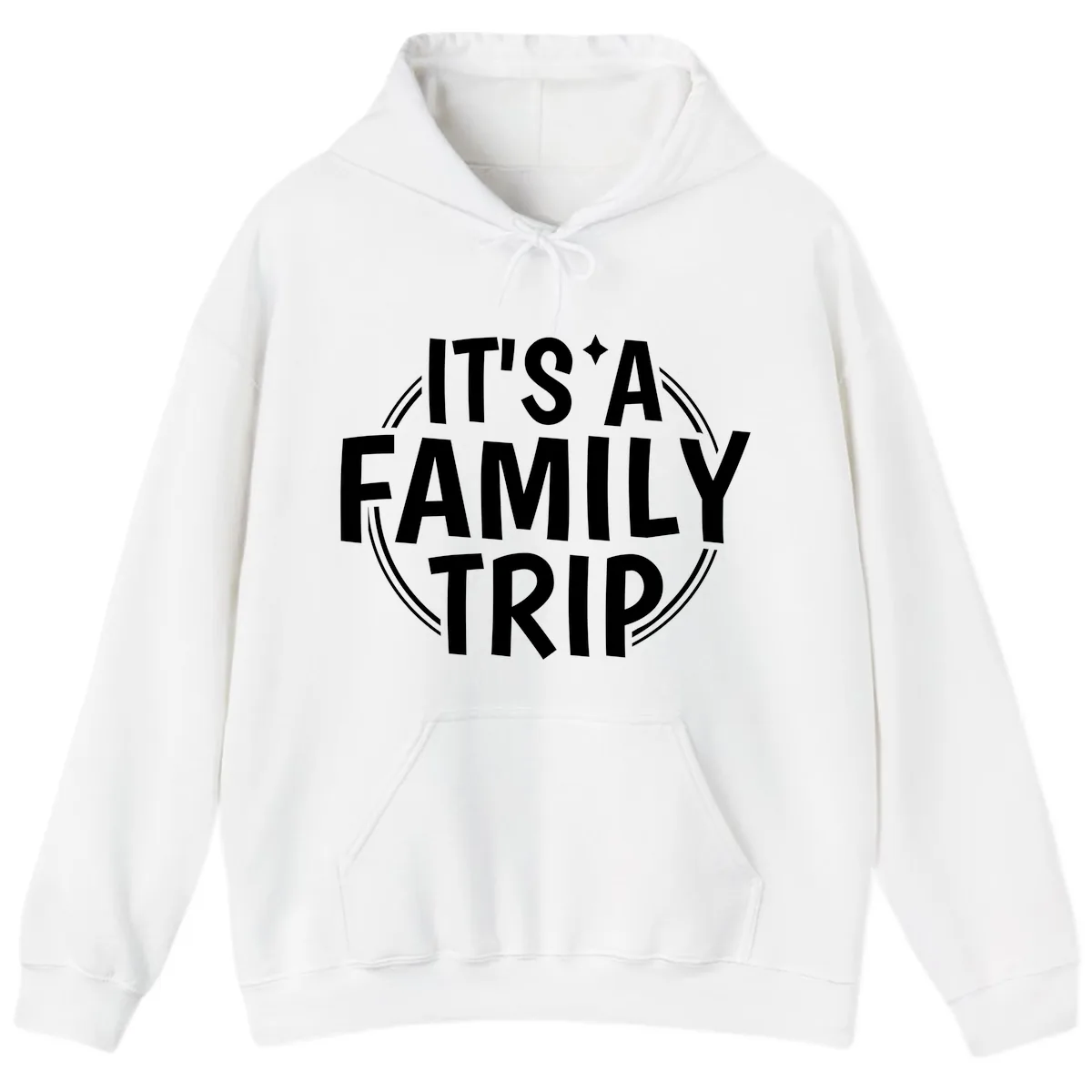 It's A Family Trip Hoodie in White