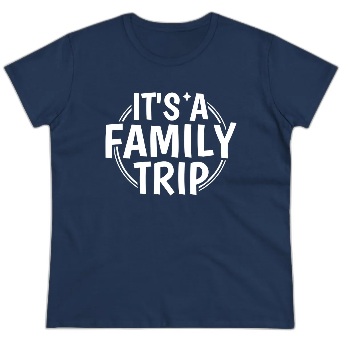 It's A Family Trip Ladies Tee in Navy