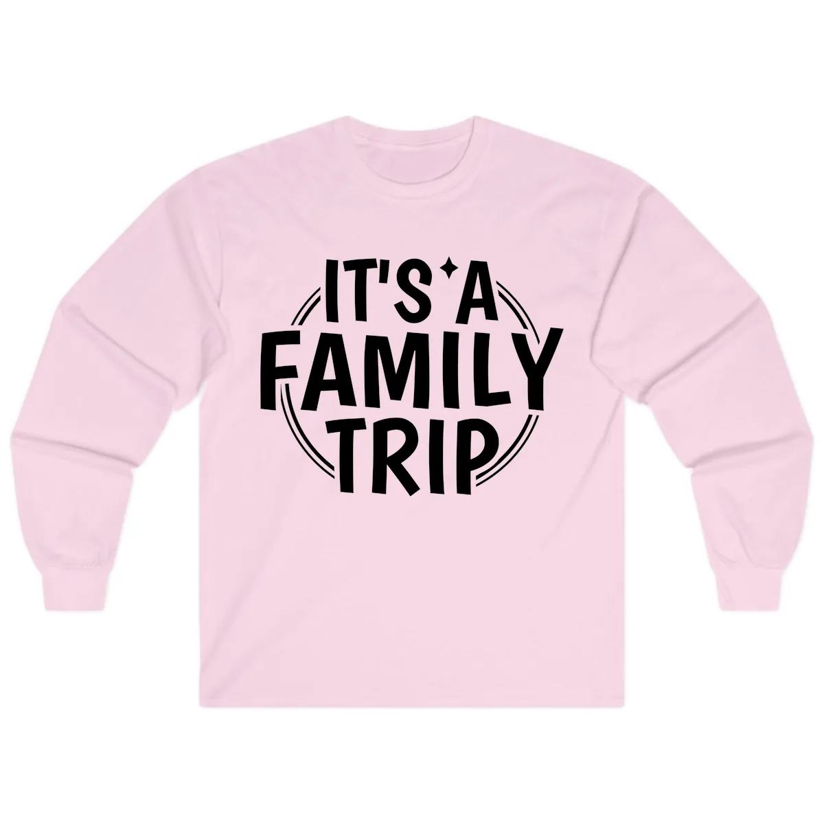 It's A Family Trip Long Sleeve in Light Pink