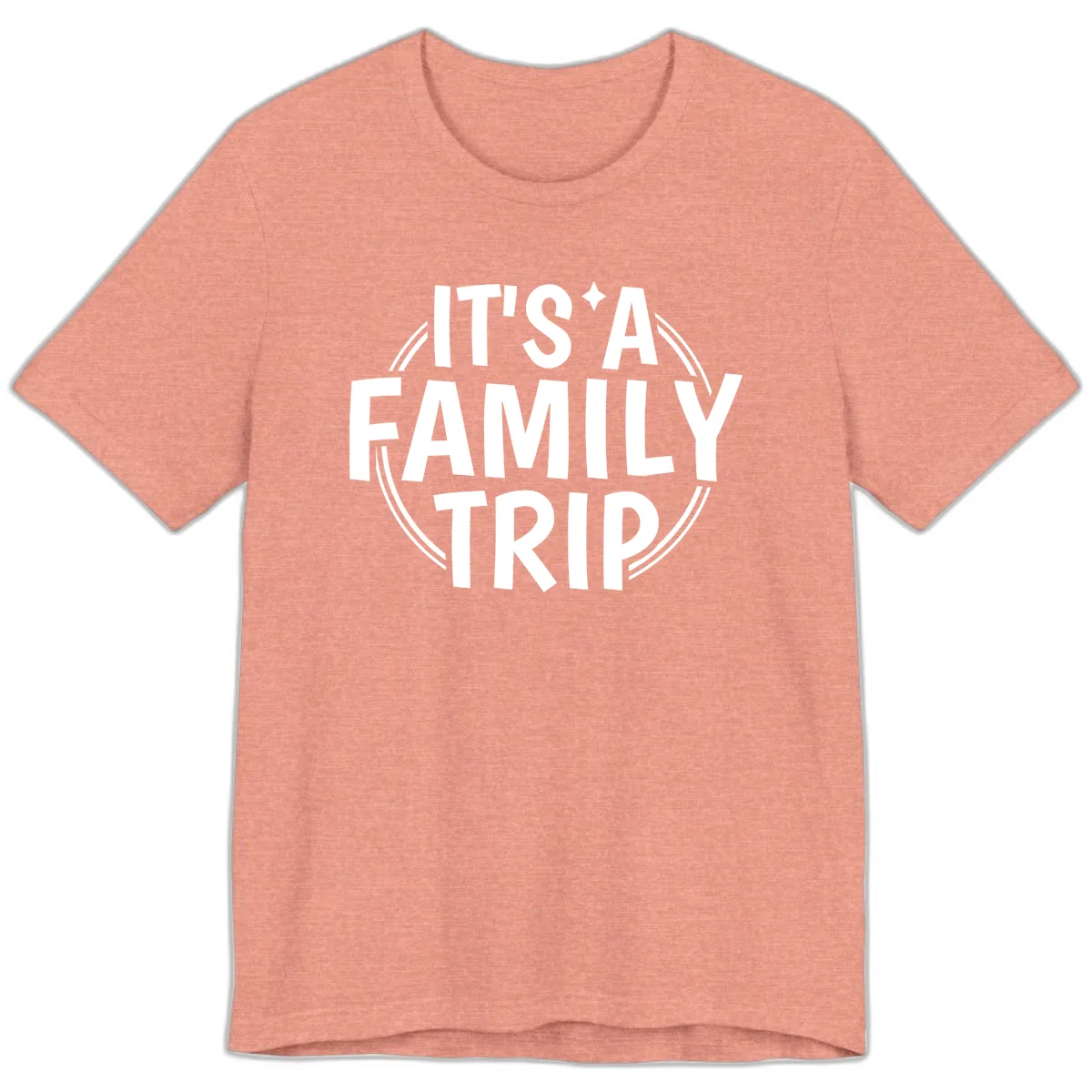 It's A Family Trip Premium T-Shirt in Heather Sunset