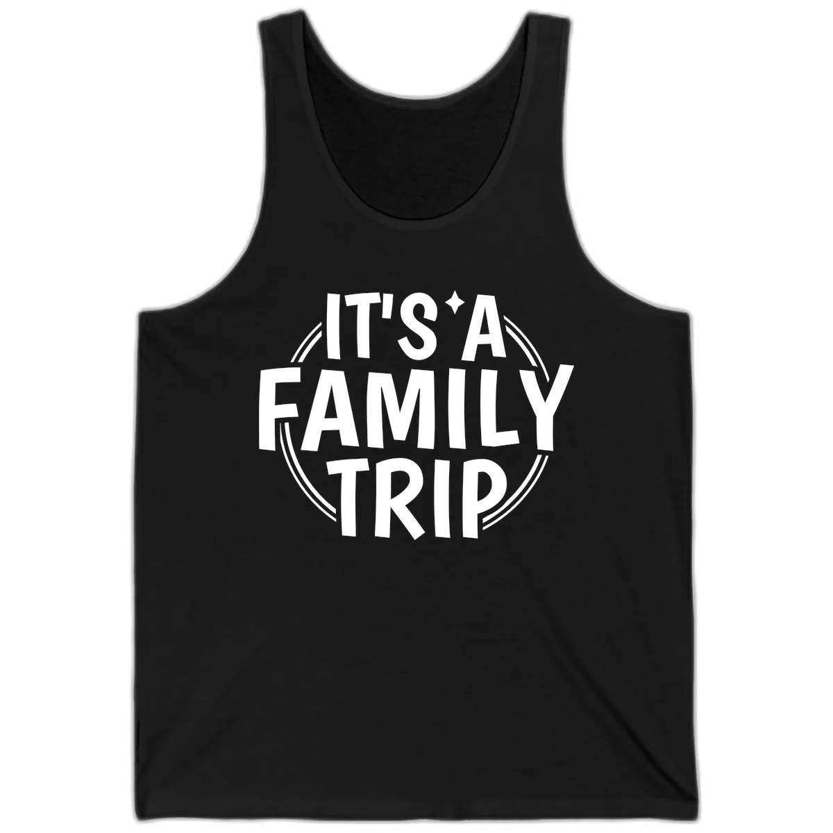 It's A Family Trip Tank in Black