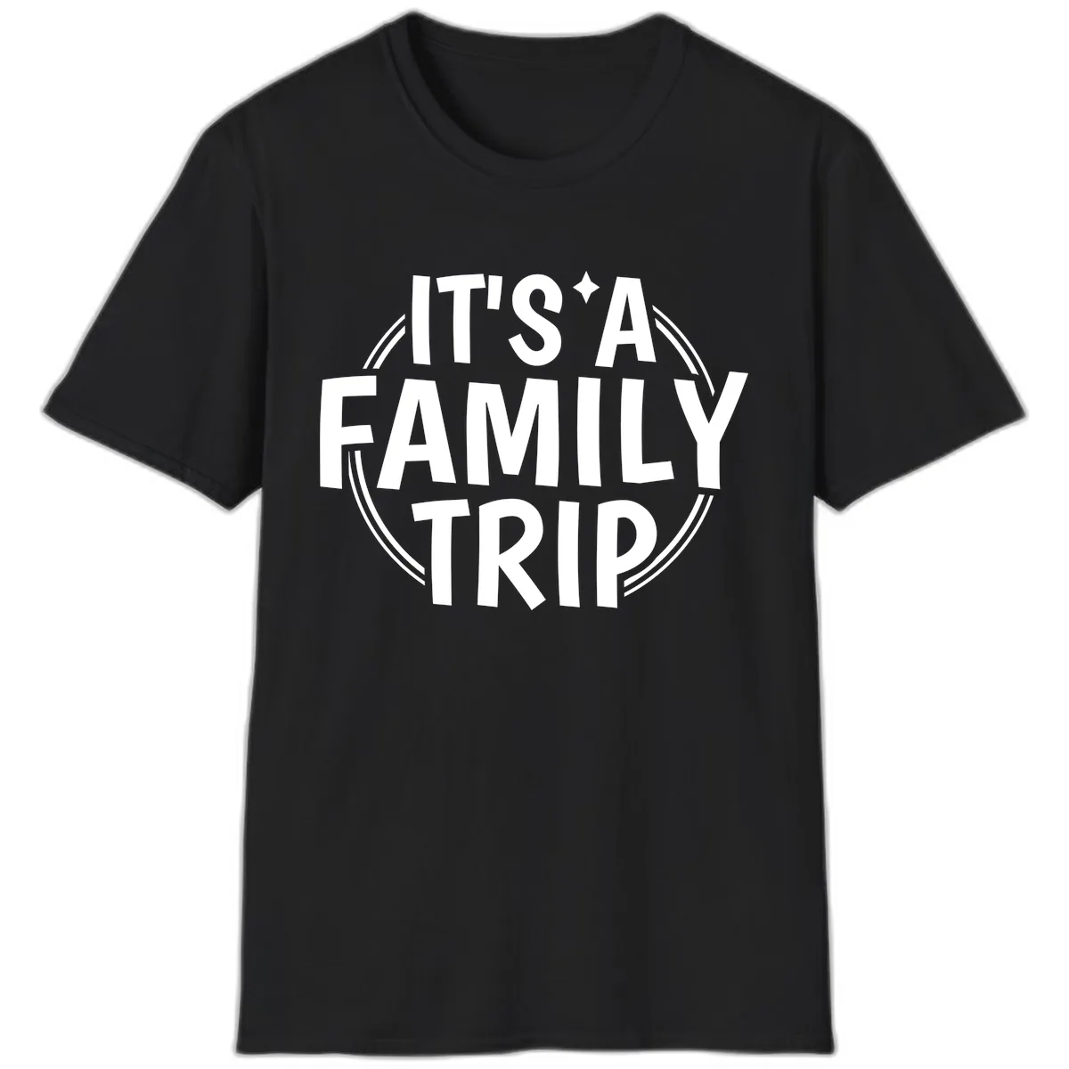 It's A Family Trip T-Shirt in Black