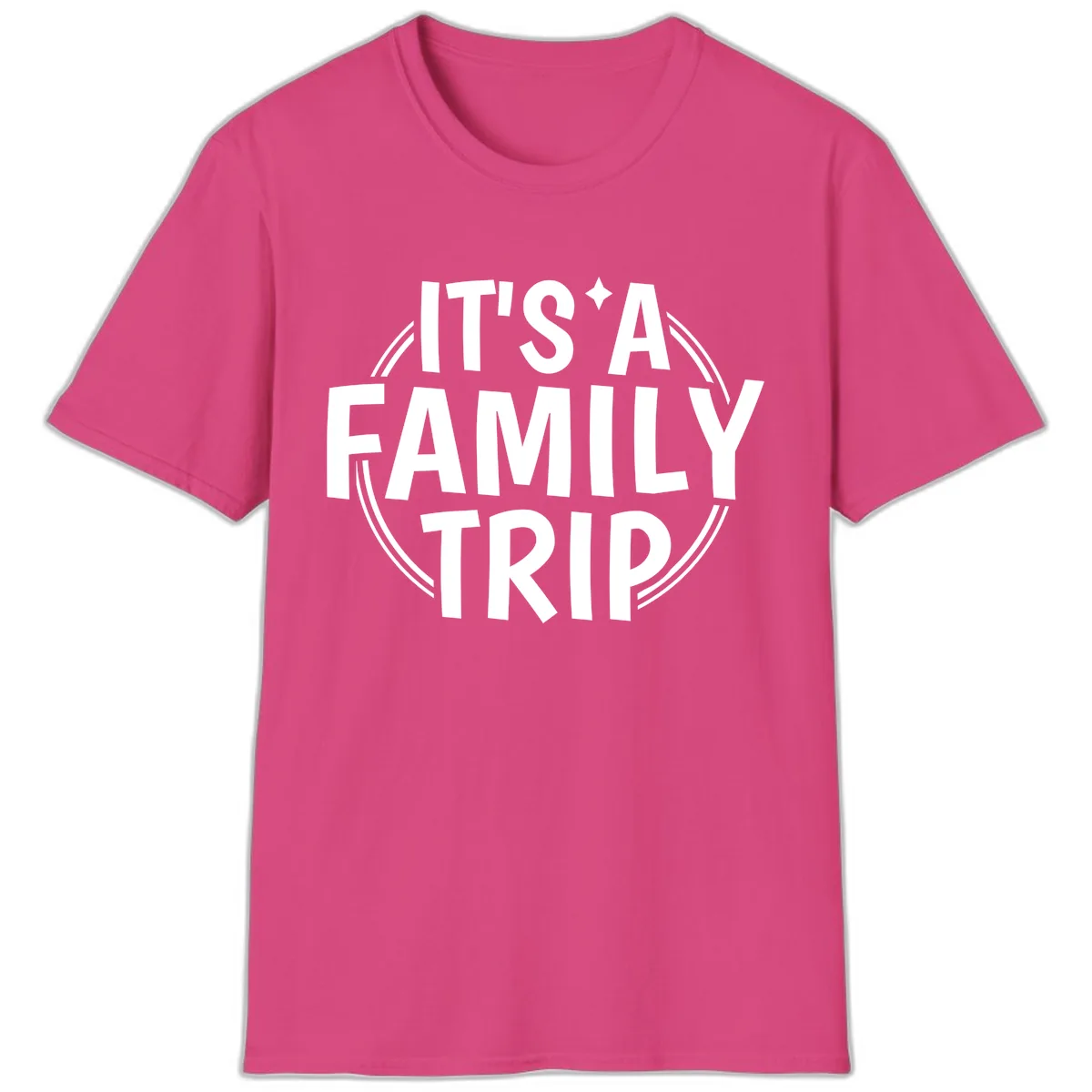 It's A Family Trip T-Shirt in Heliconia