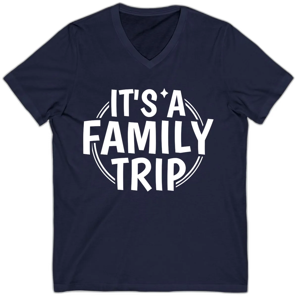 It's A Family Trip V-Neck in Navy