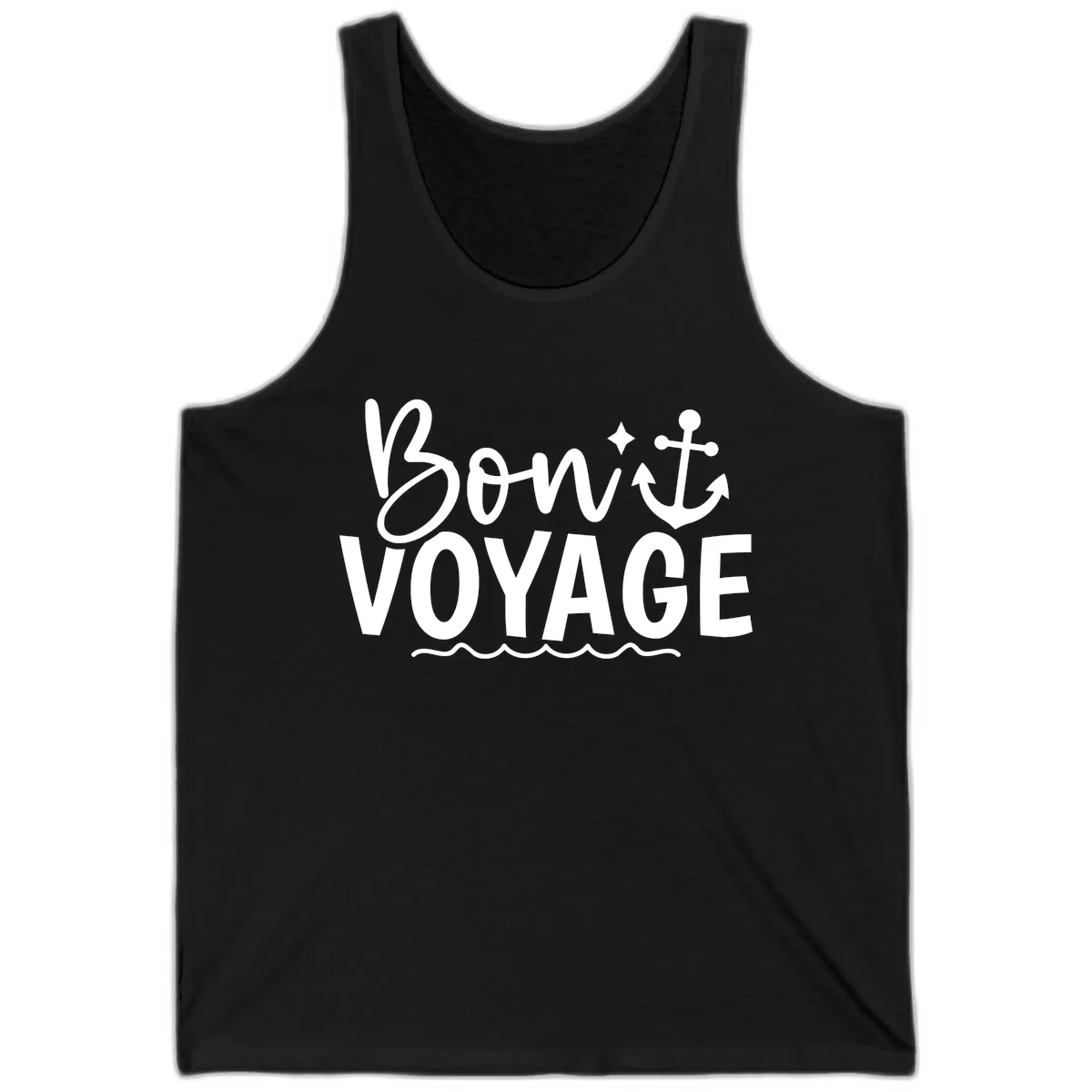 Bon Voyage Anchor Design Tank in Black