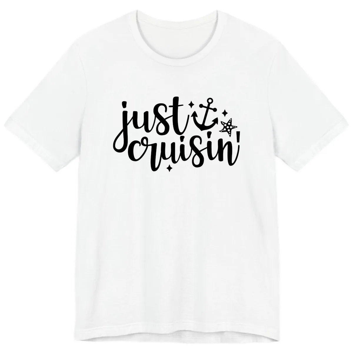 Just Cruisin' Anchor and Starfish Premium T-Shirt in White
