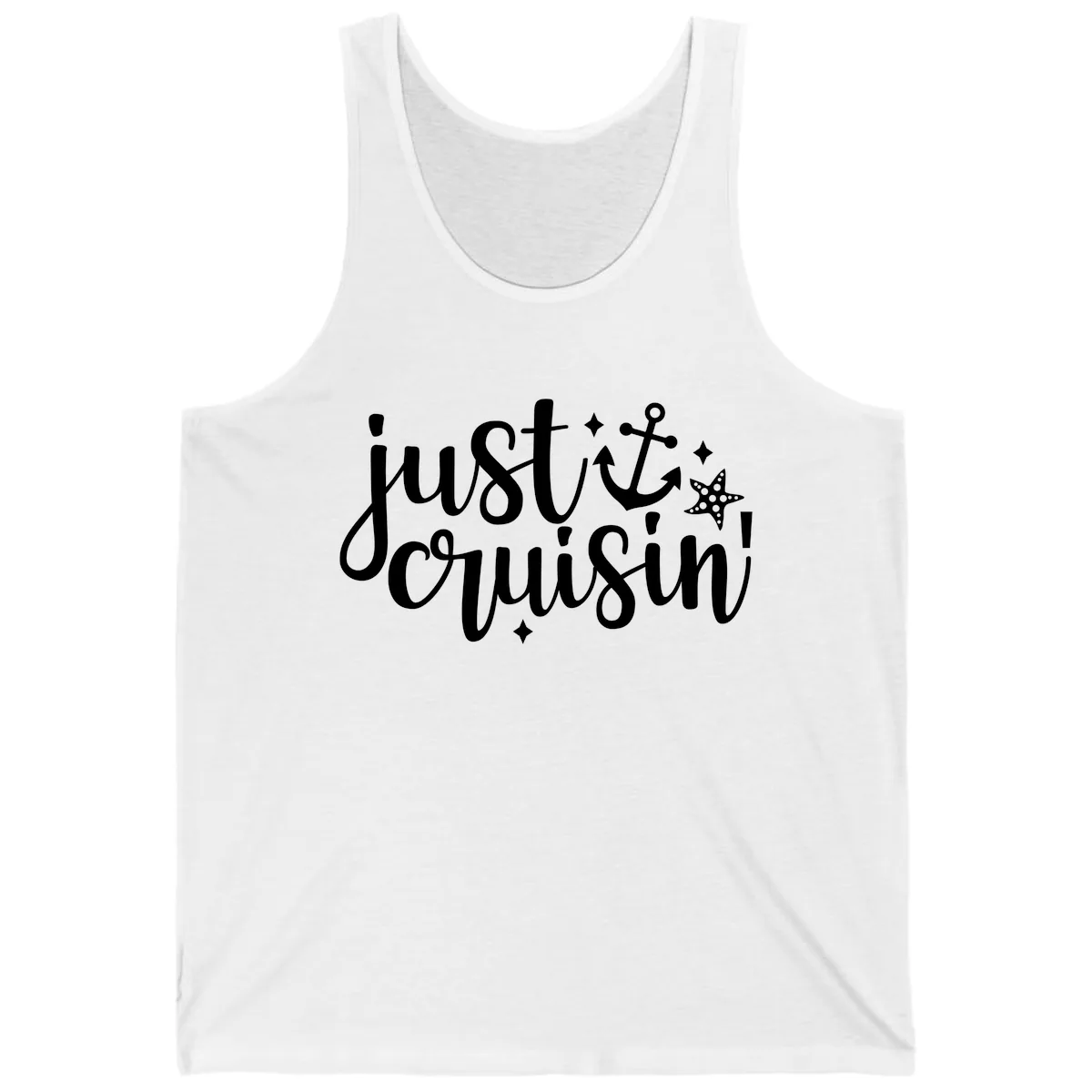 Just Cruisin' Anchor and Starfish Tank in White