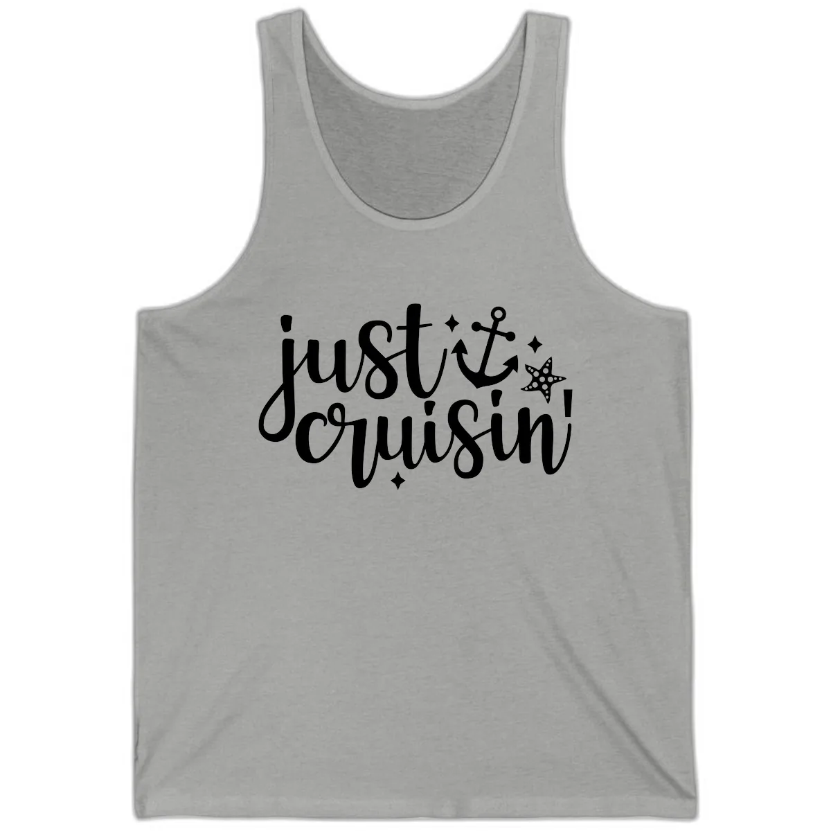 Just Cruisin' Anchor and Starfish Tank in Athletic Heather