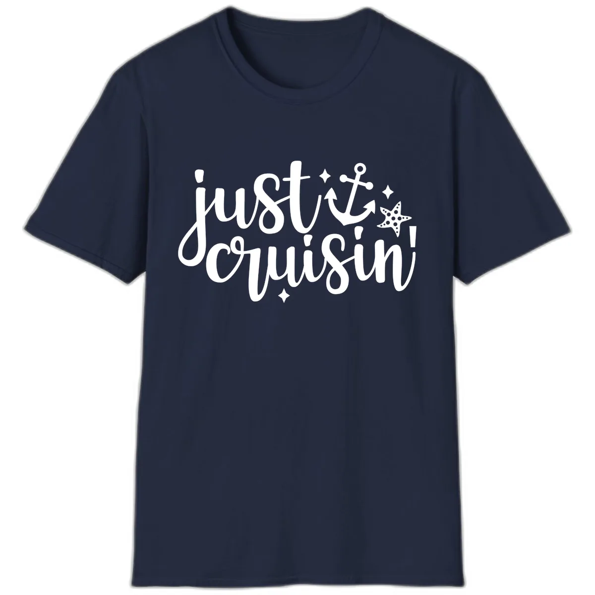 Just Cruisin' Anchor and Starfish T-Shirt in Navy