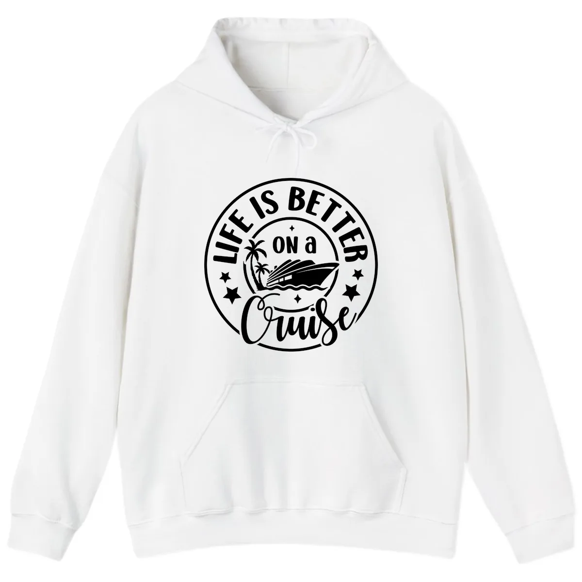 Life Is Better On A Cruise Badge Hoodie in White